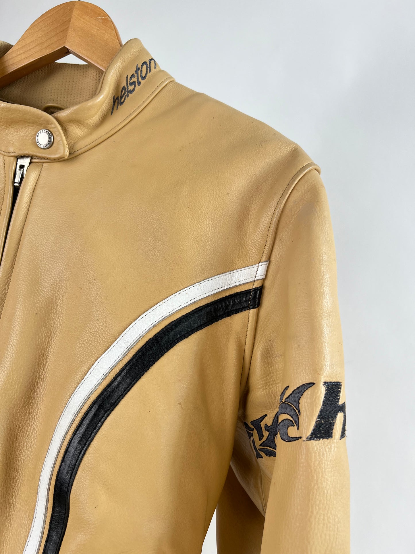 Helston 90s Leather Motorbike Jacket