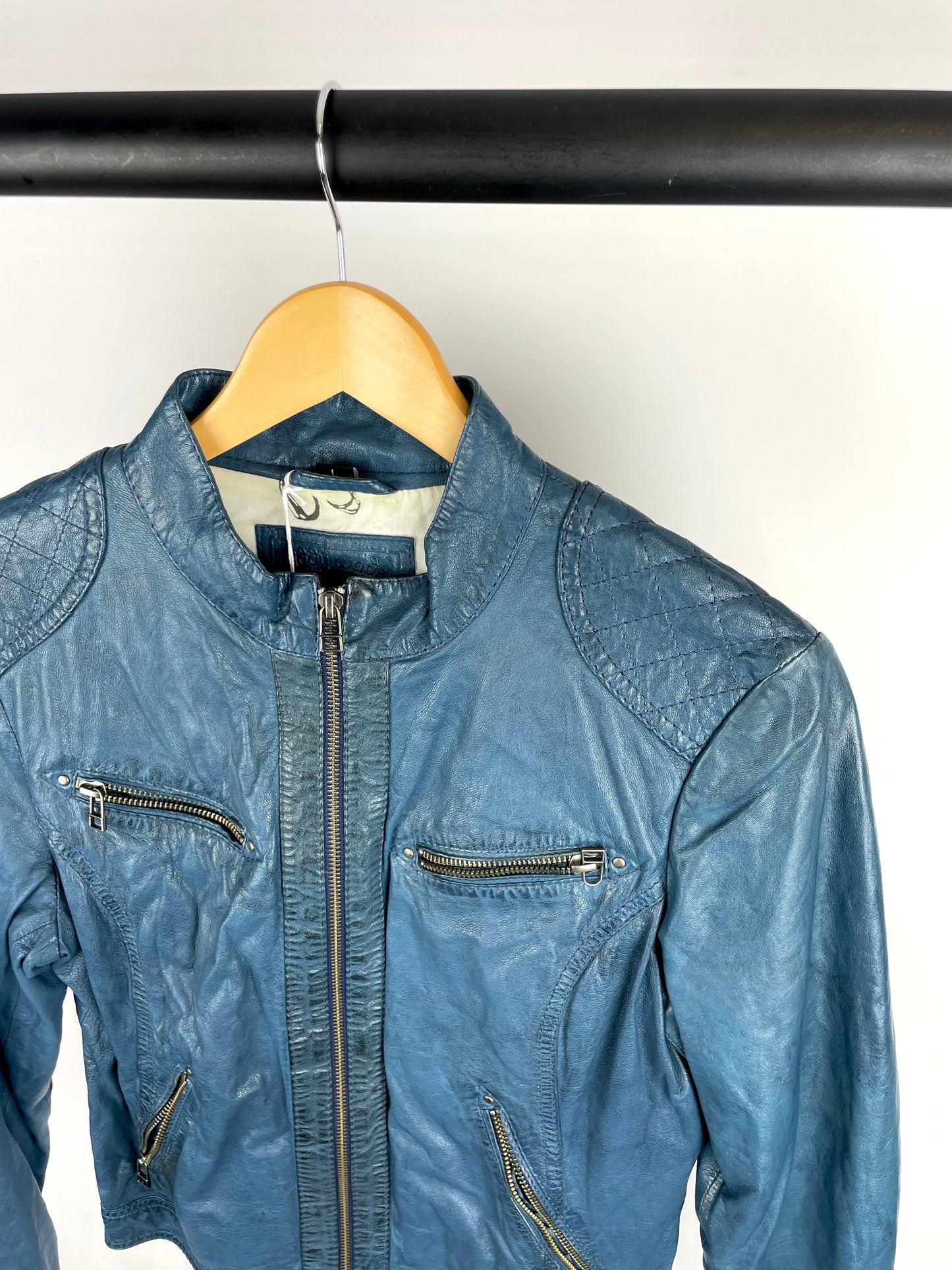 Vintage 90s tiddy wade Leather Jacket