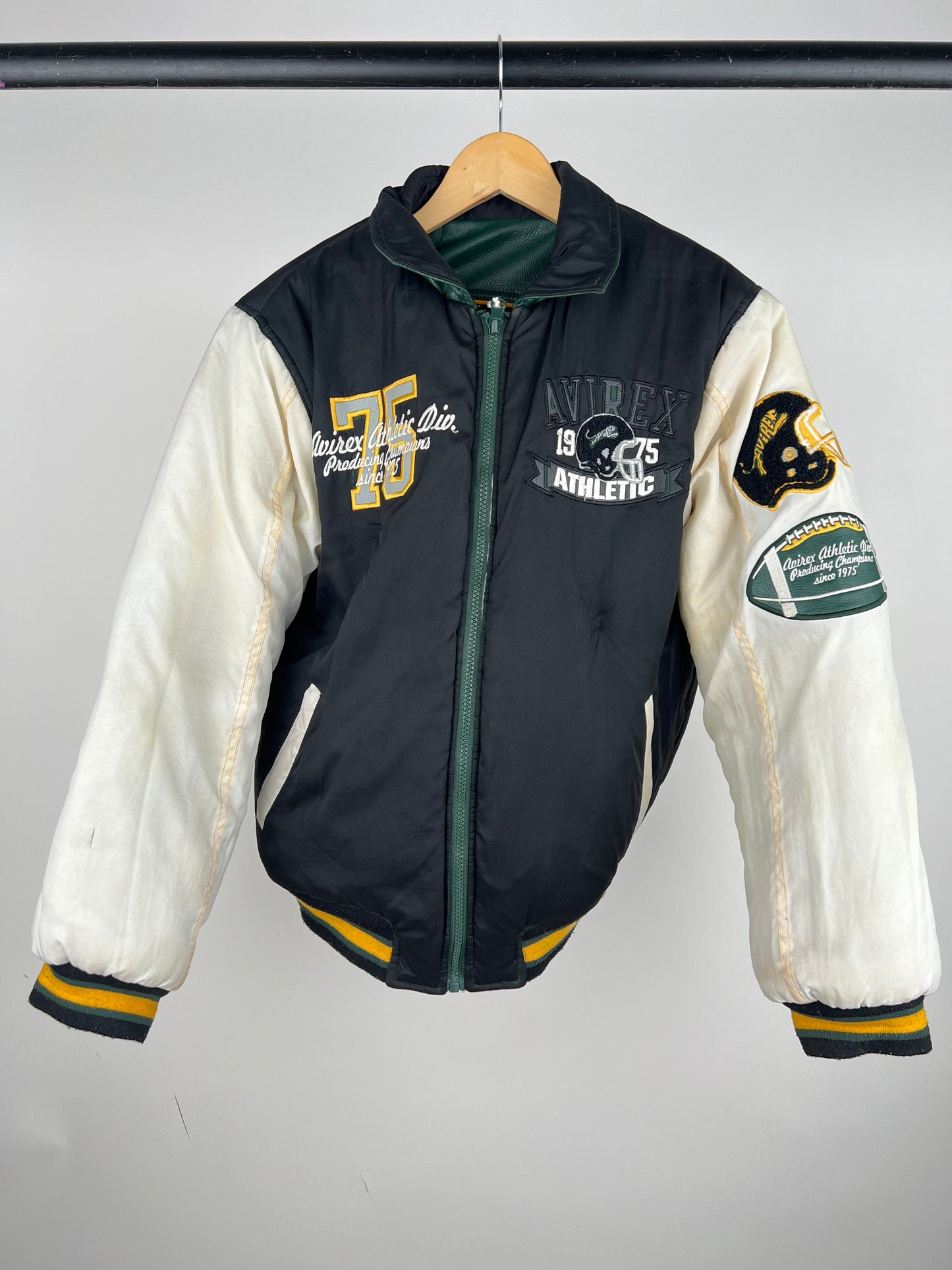 Vintage 90s Avirex 75 Champs Reversible Jacket