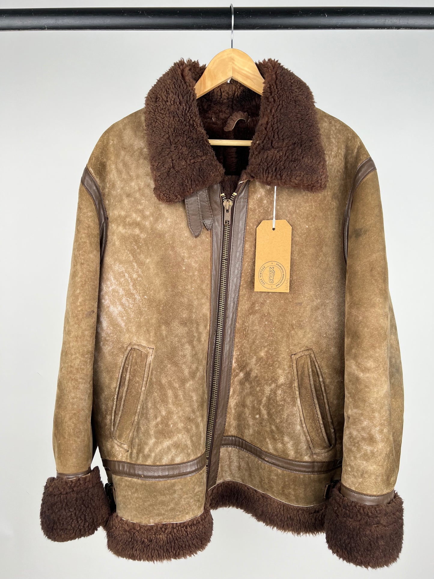 Vintage 80s Leather Pilot Aviator Jacket