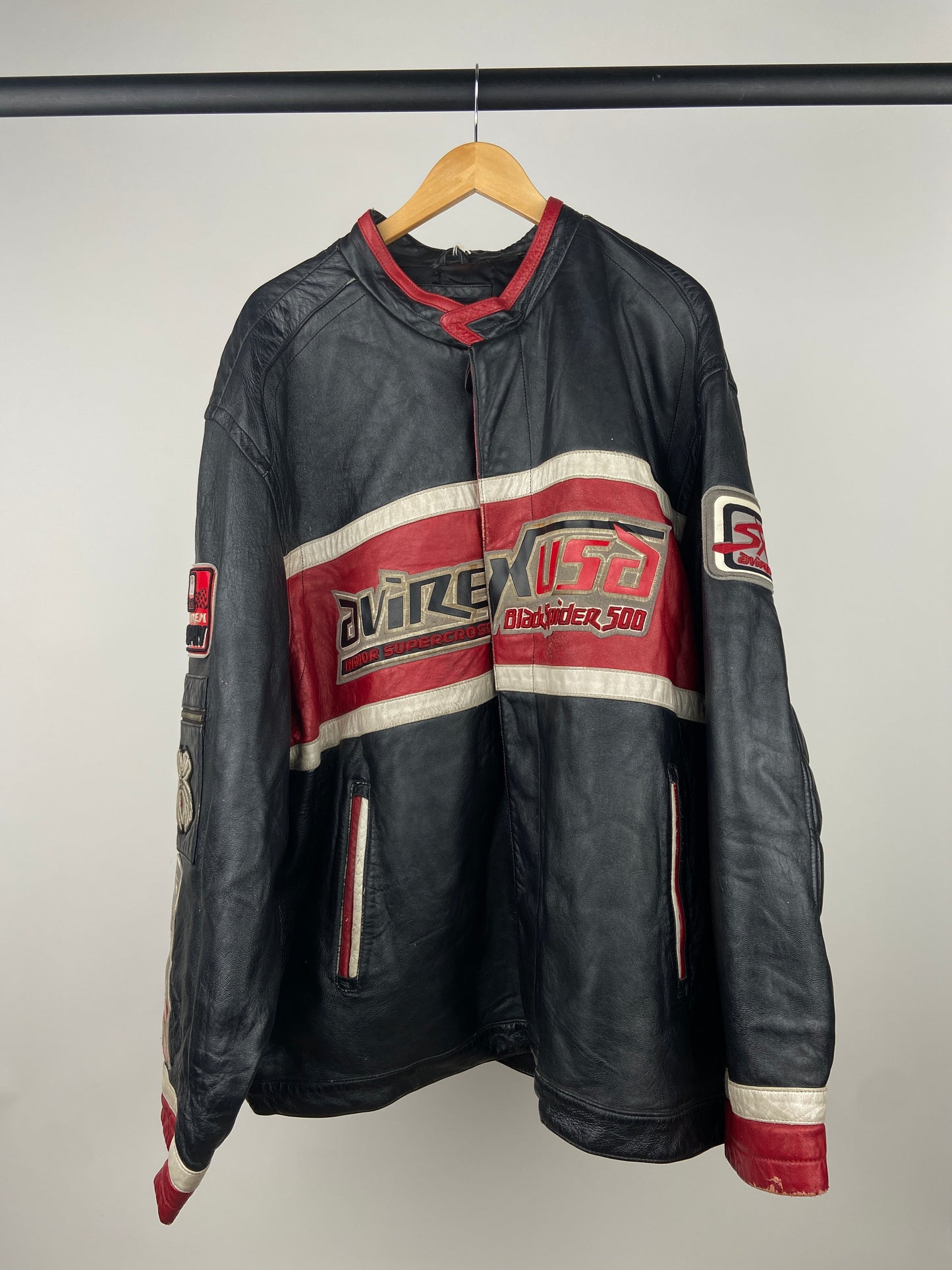 Vintage Avirex 90s Leather Bomber Jacket