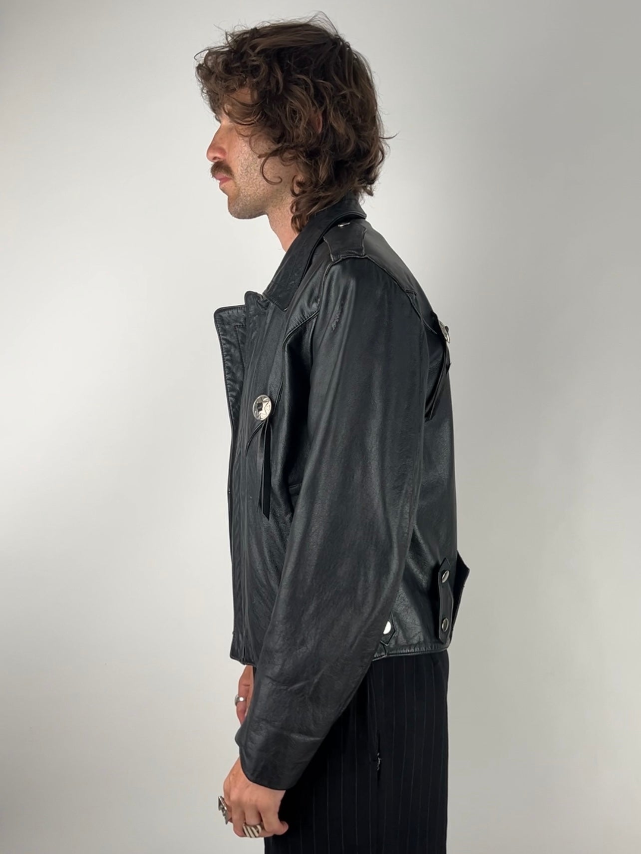 Vintage 90s Tassel Leather Jacket