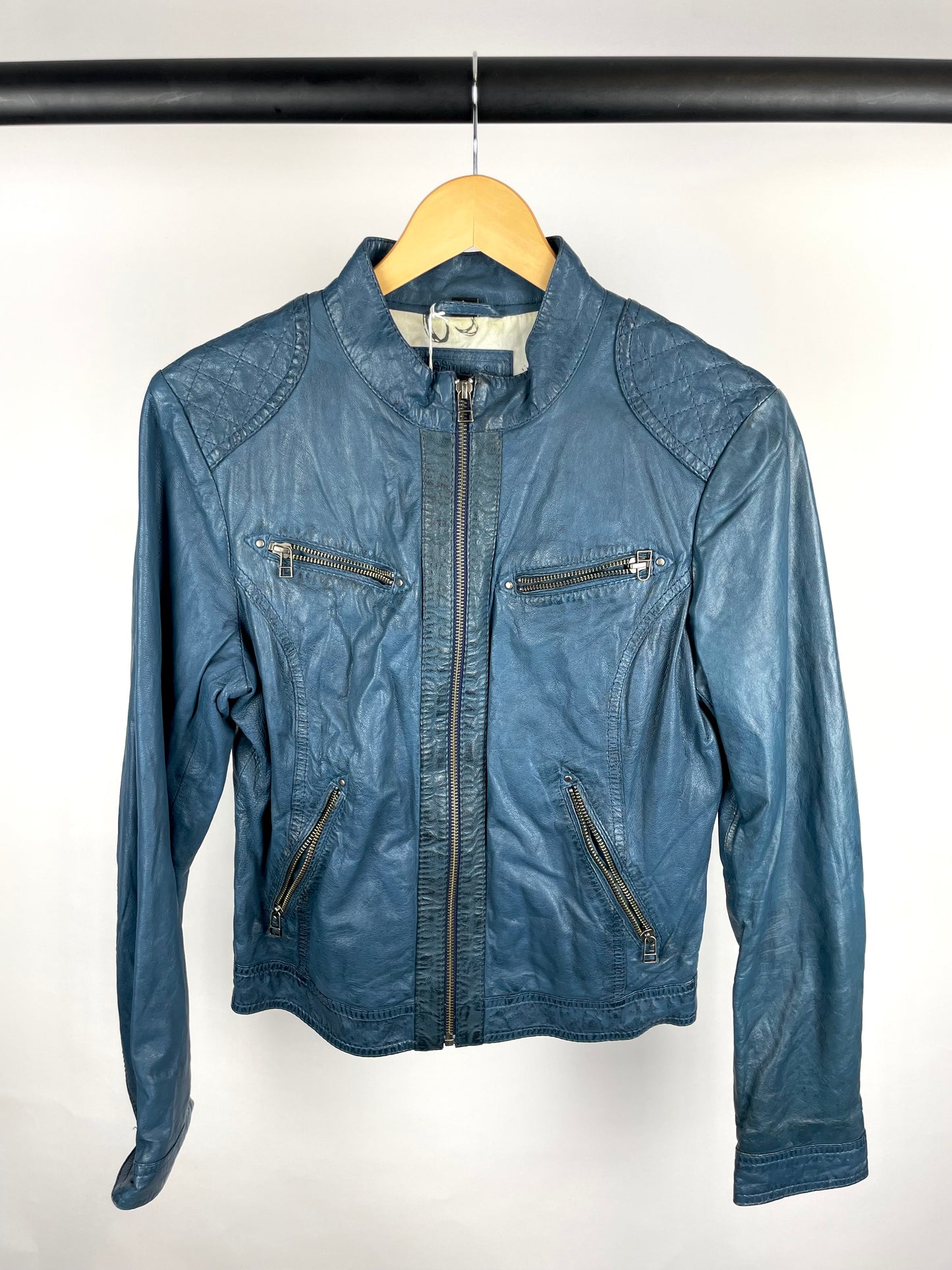 Vintage 90s tiddy wade Leather Jacket