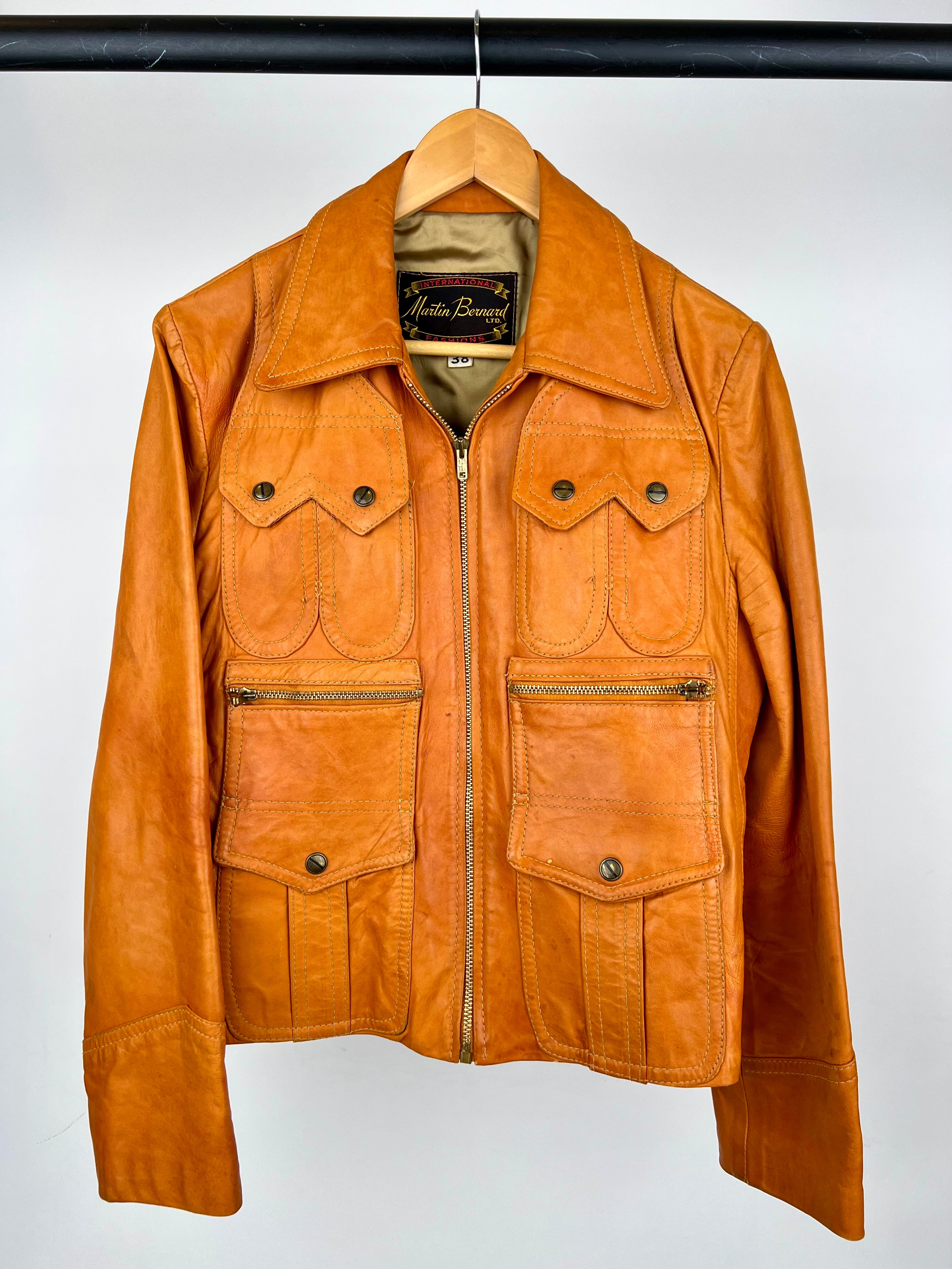 60S-70S VINTAGE Martin Bernard レザージャケット Vintage 70s Martin Bernard Leather Jacket – Skux Vintage