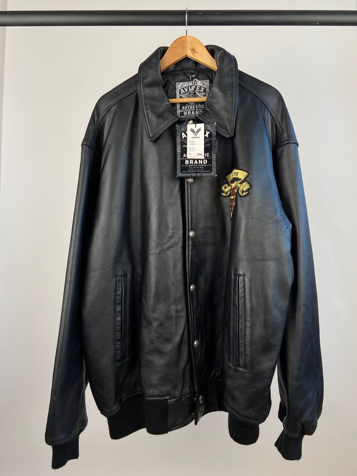 Vintage Avirex 90s Leather Bomber Jacket
