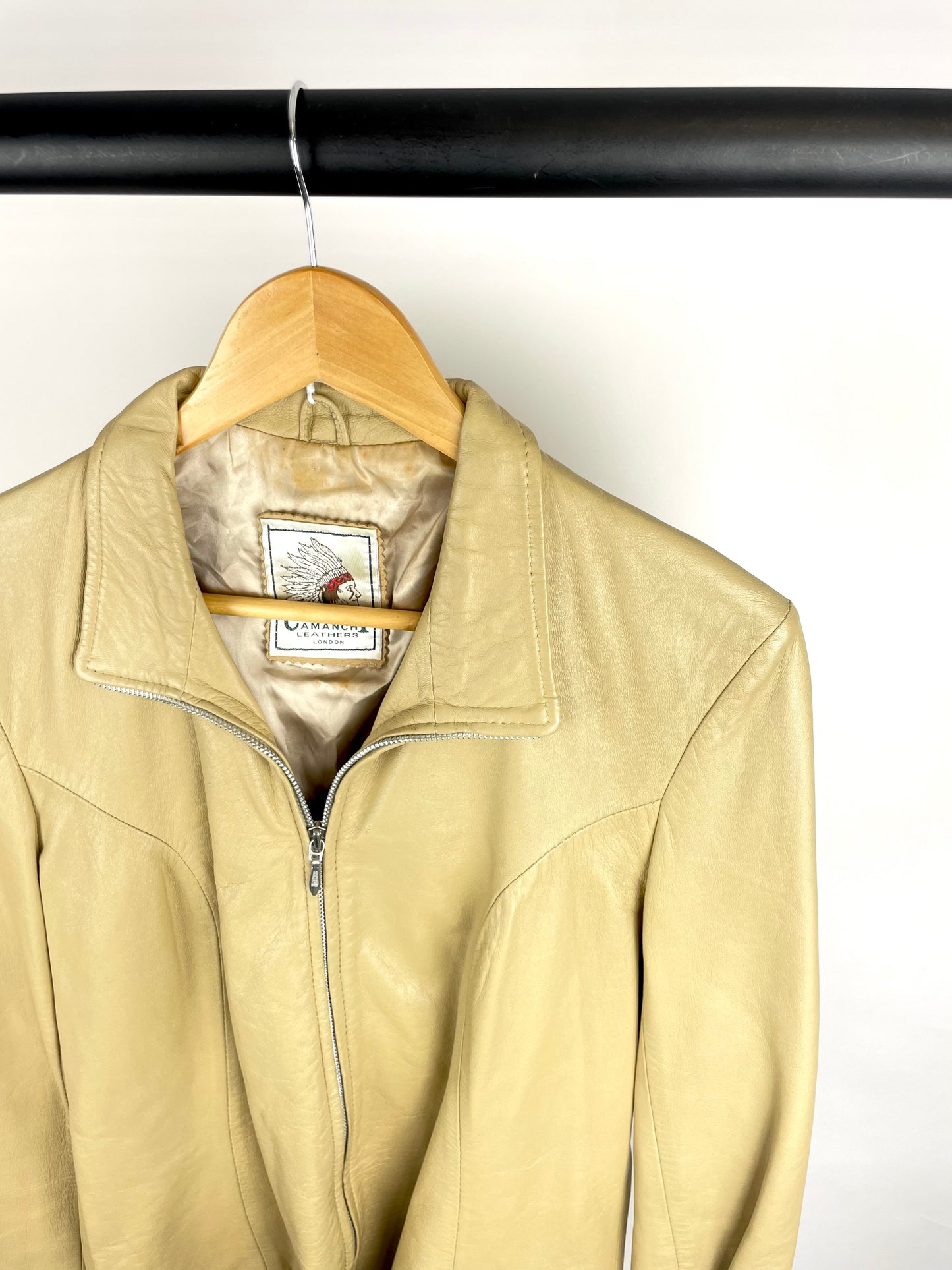 Vintage 90s Chamanchi London Leather Jacket
