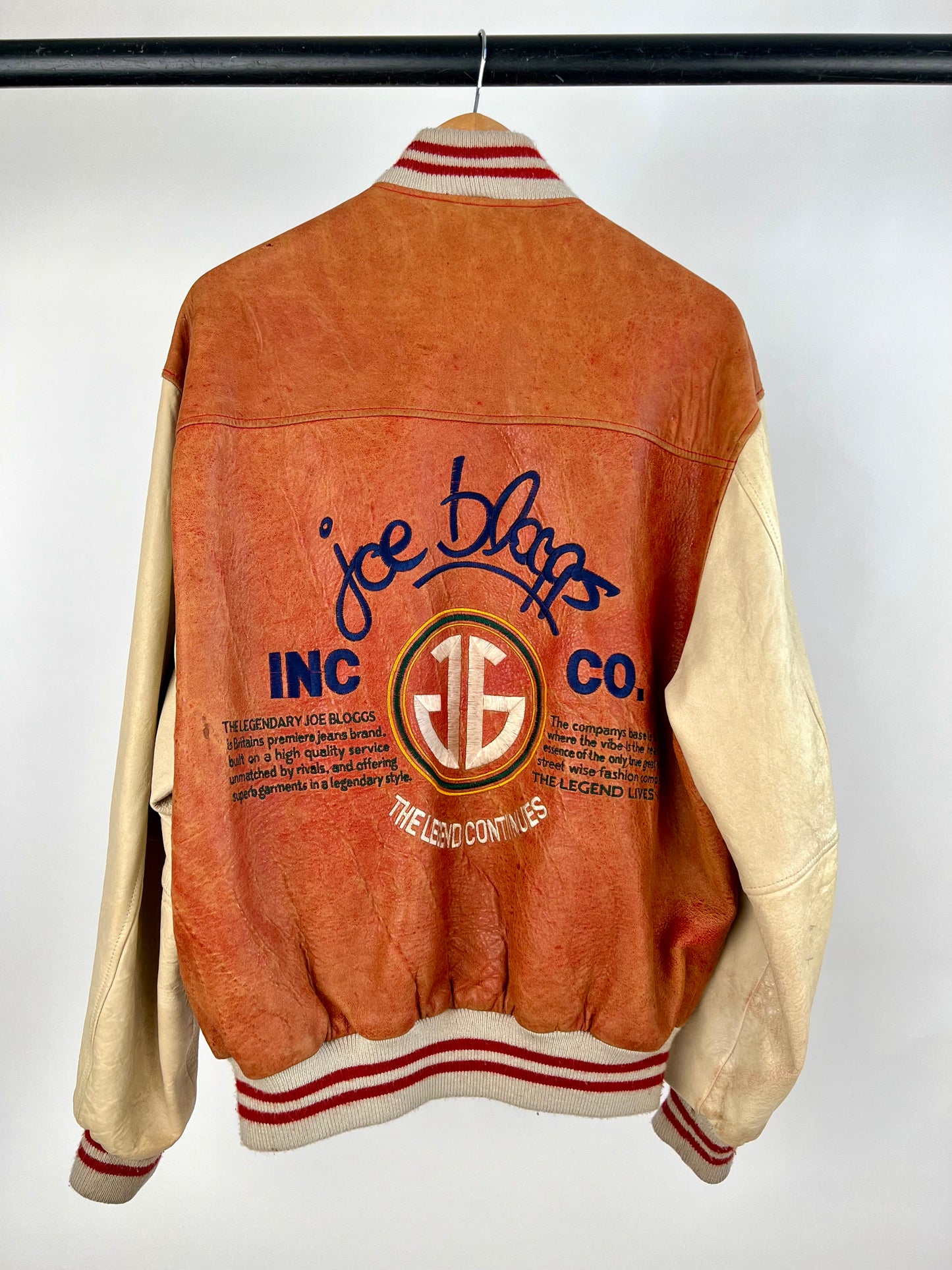Vintage Joe Bloggs 90s Varsity Leather Jacket