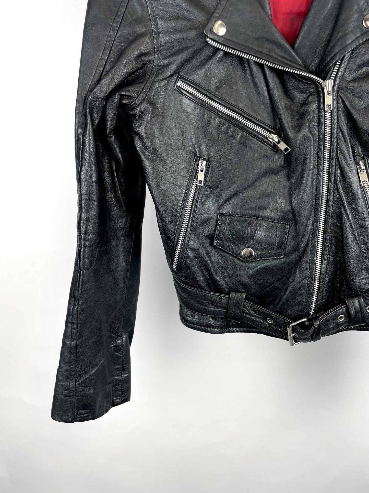 Vintage 90s LLD Leather Biker Jacket