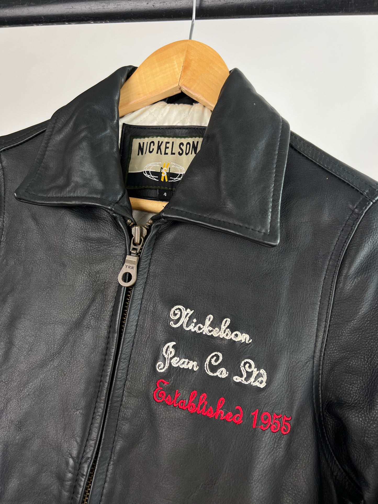 Nickelson 90s Leather Bomber Jacket