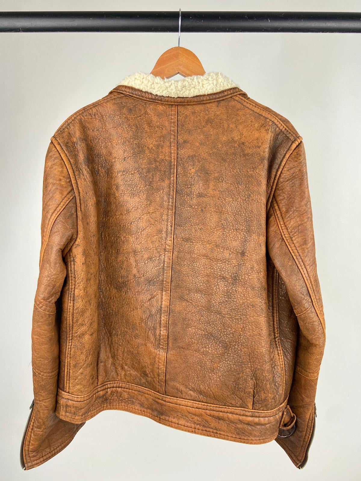 Vintage 90s Aviator Leather Jacket