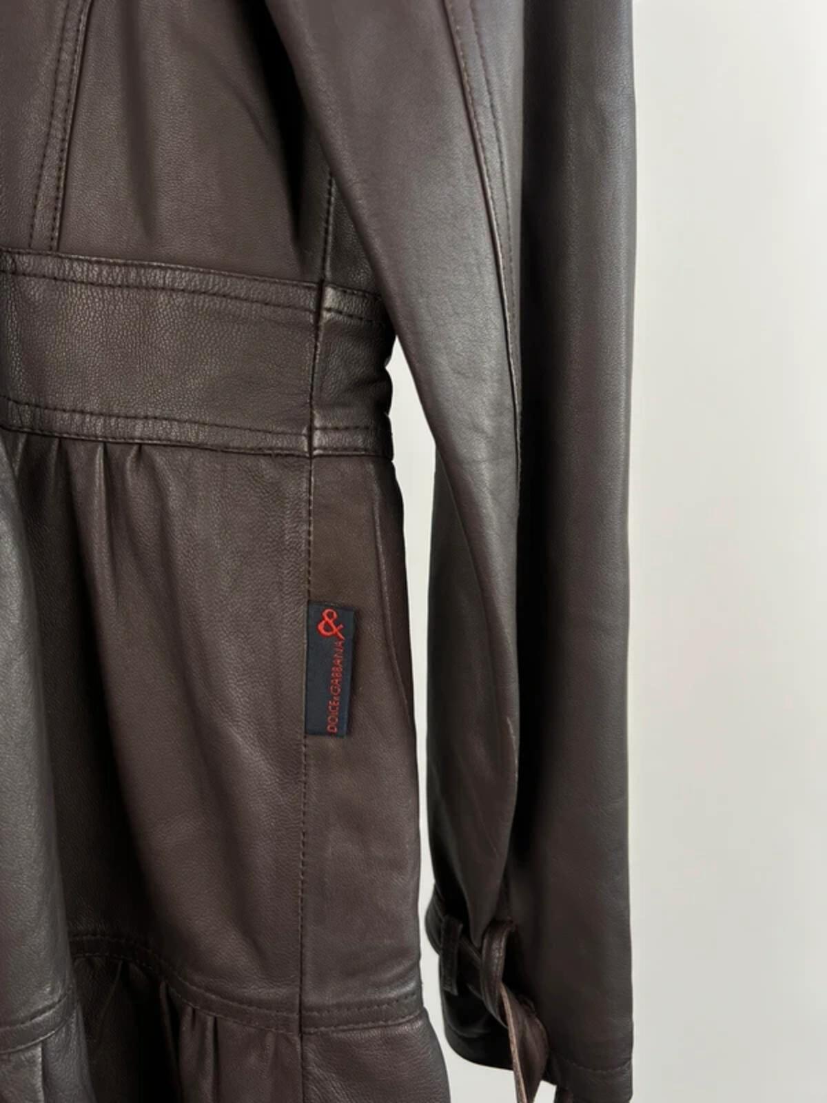 Vintage 90s D&G Leather Coat