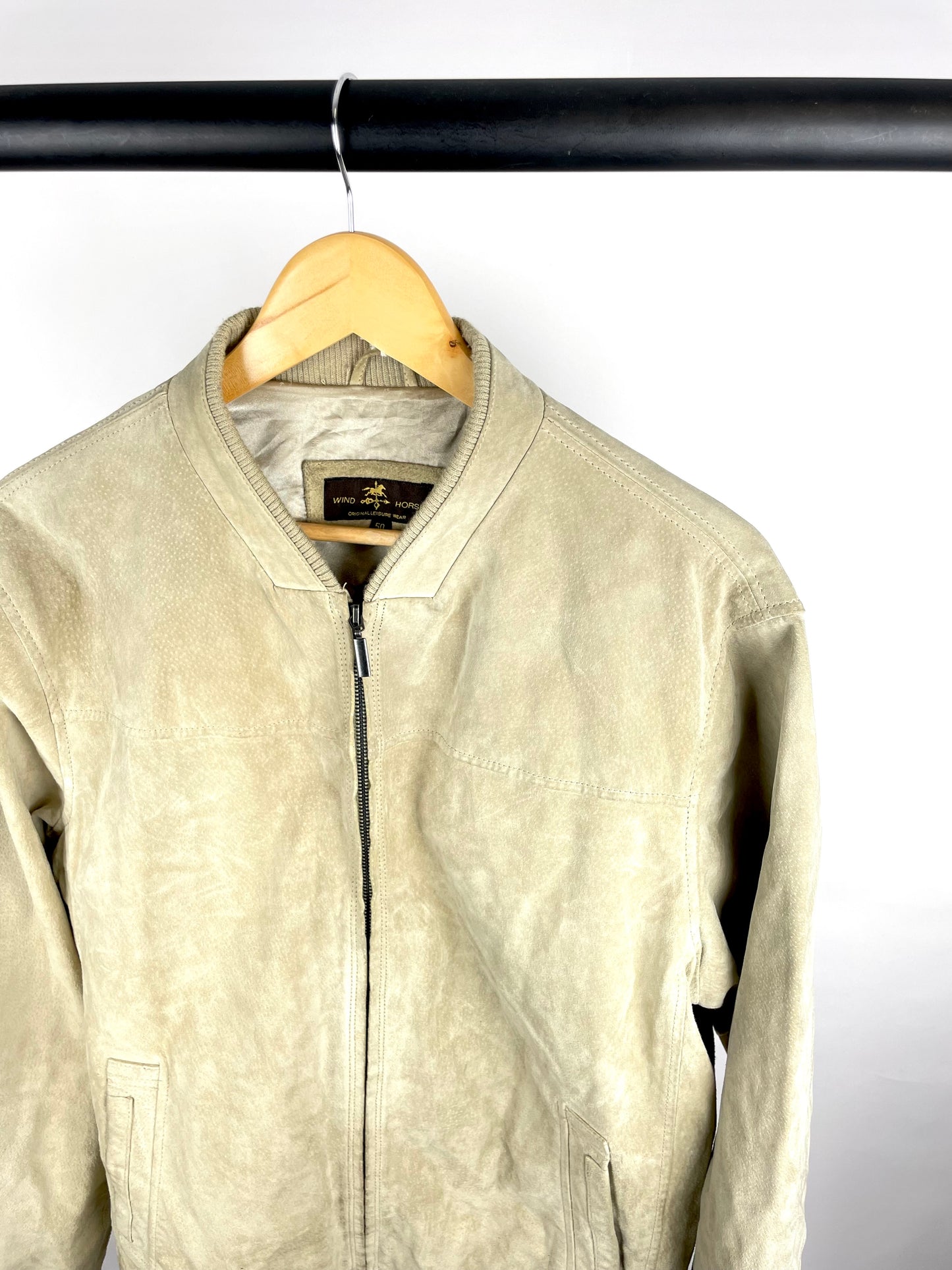 Vintage 90s Wind Horse Suede Jacket