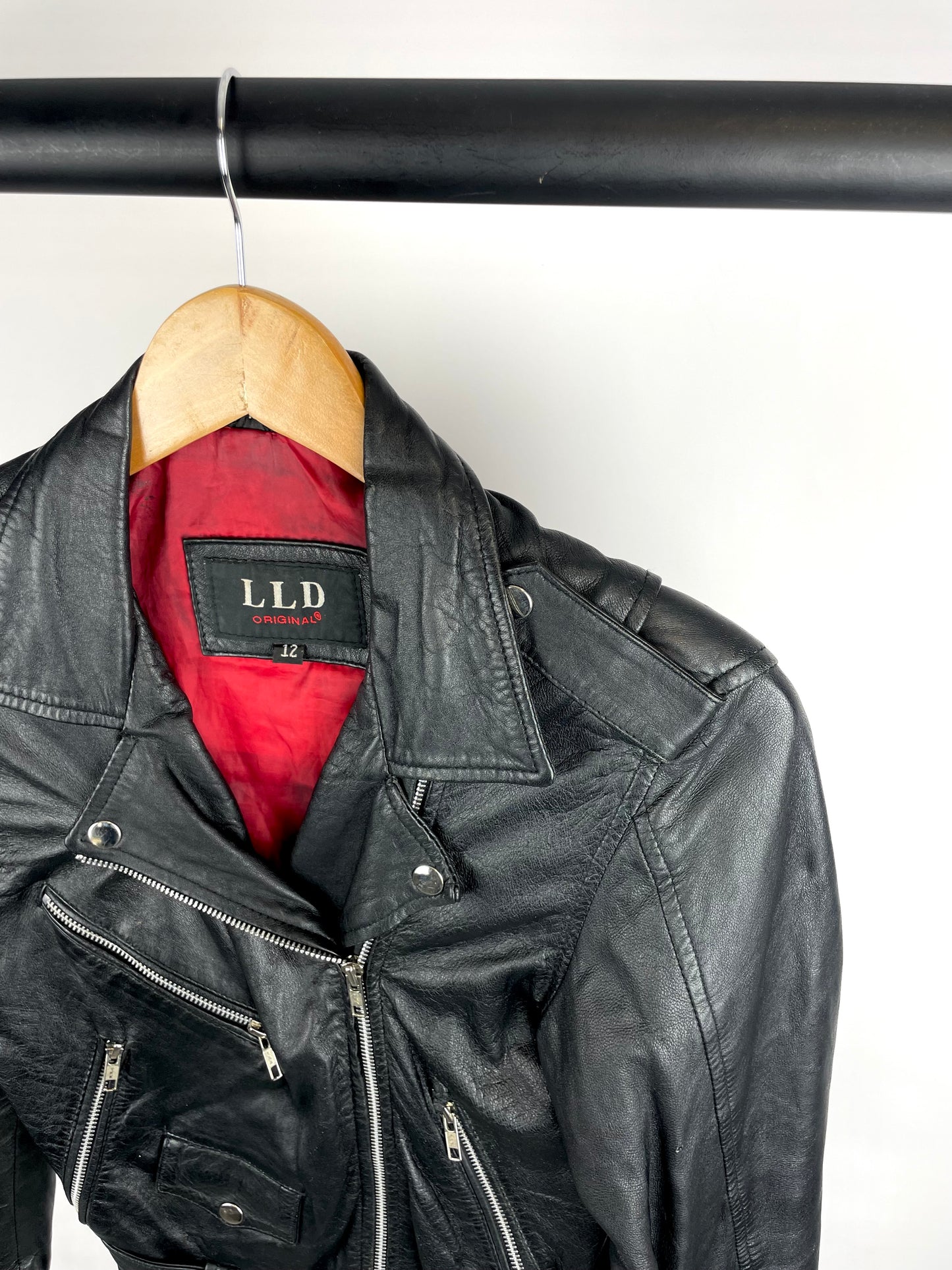 Vintage 90s LLD Leather Biker Jacket