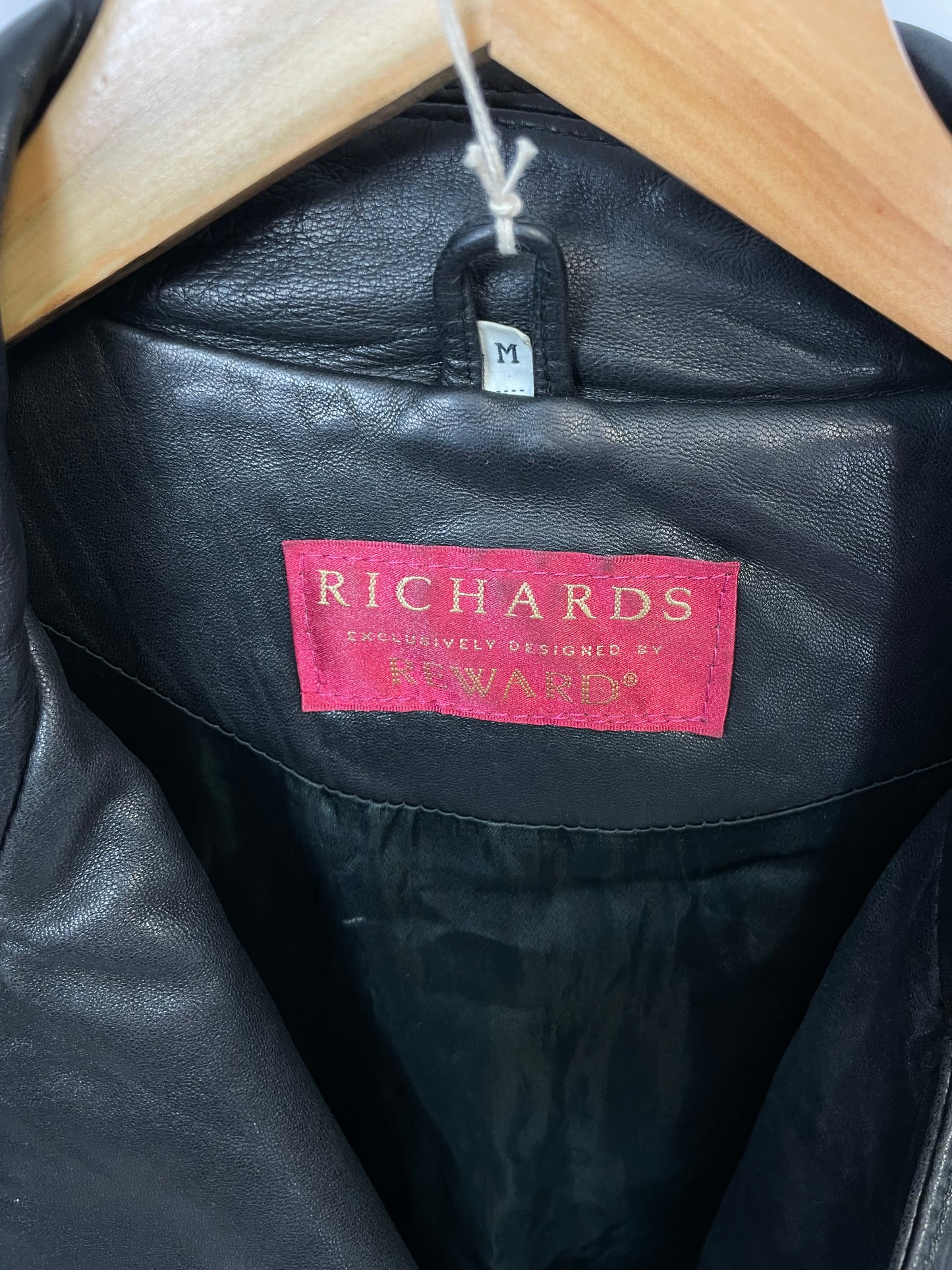 Vintage 90s Richards Reward Long Leather Jacket