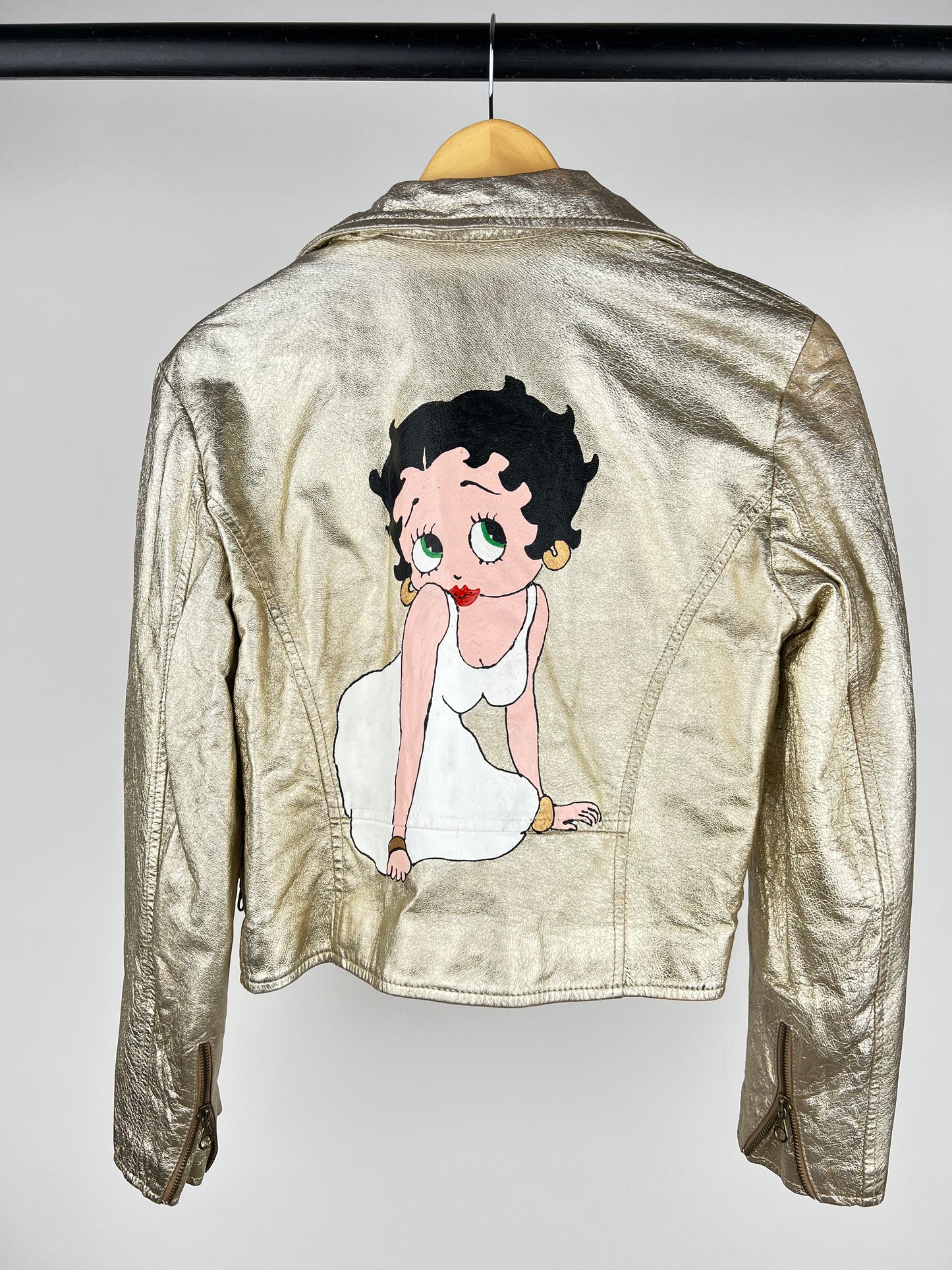 Vintage Moschino Betty Boop 90s Leather Jacket