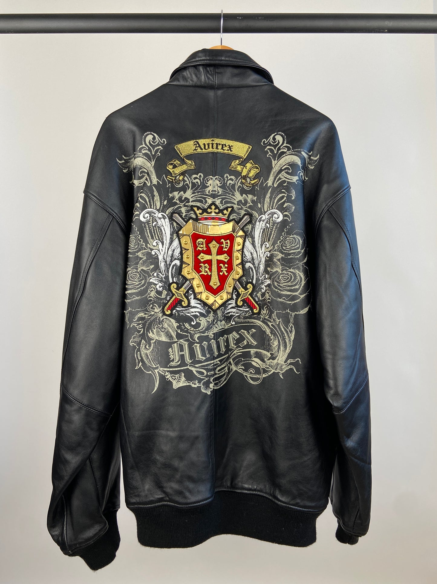 Vintage Avirex 90s Leather Bomber Jacket
