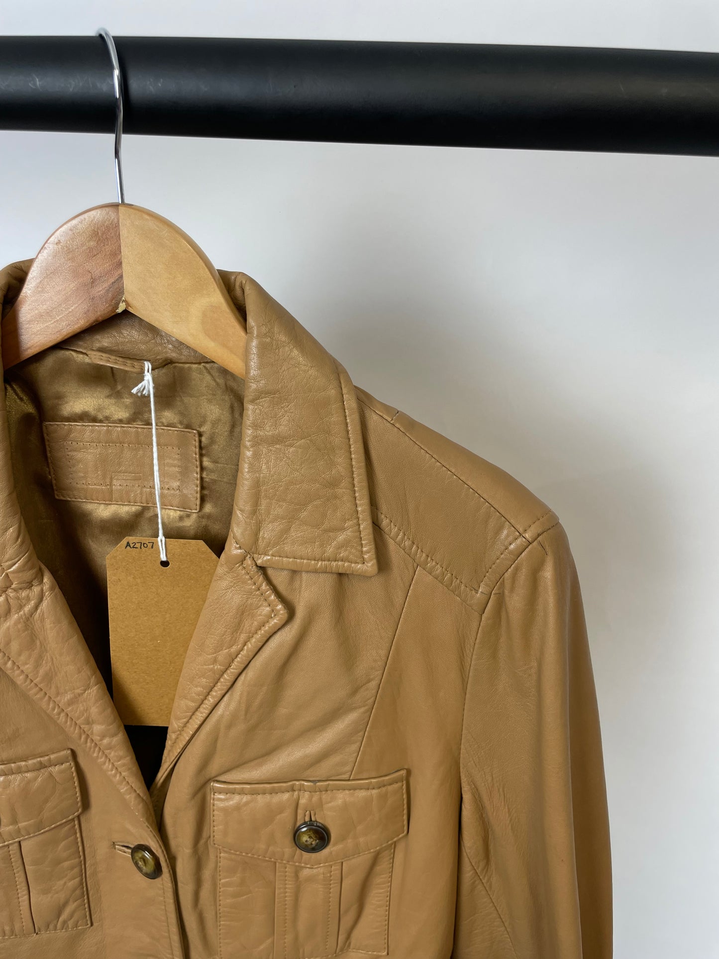 Vintage 90s Long Leather Jacket