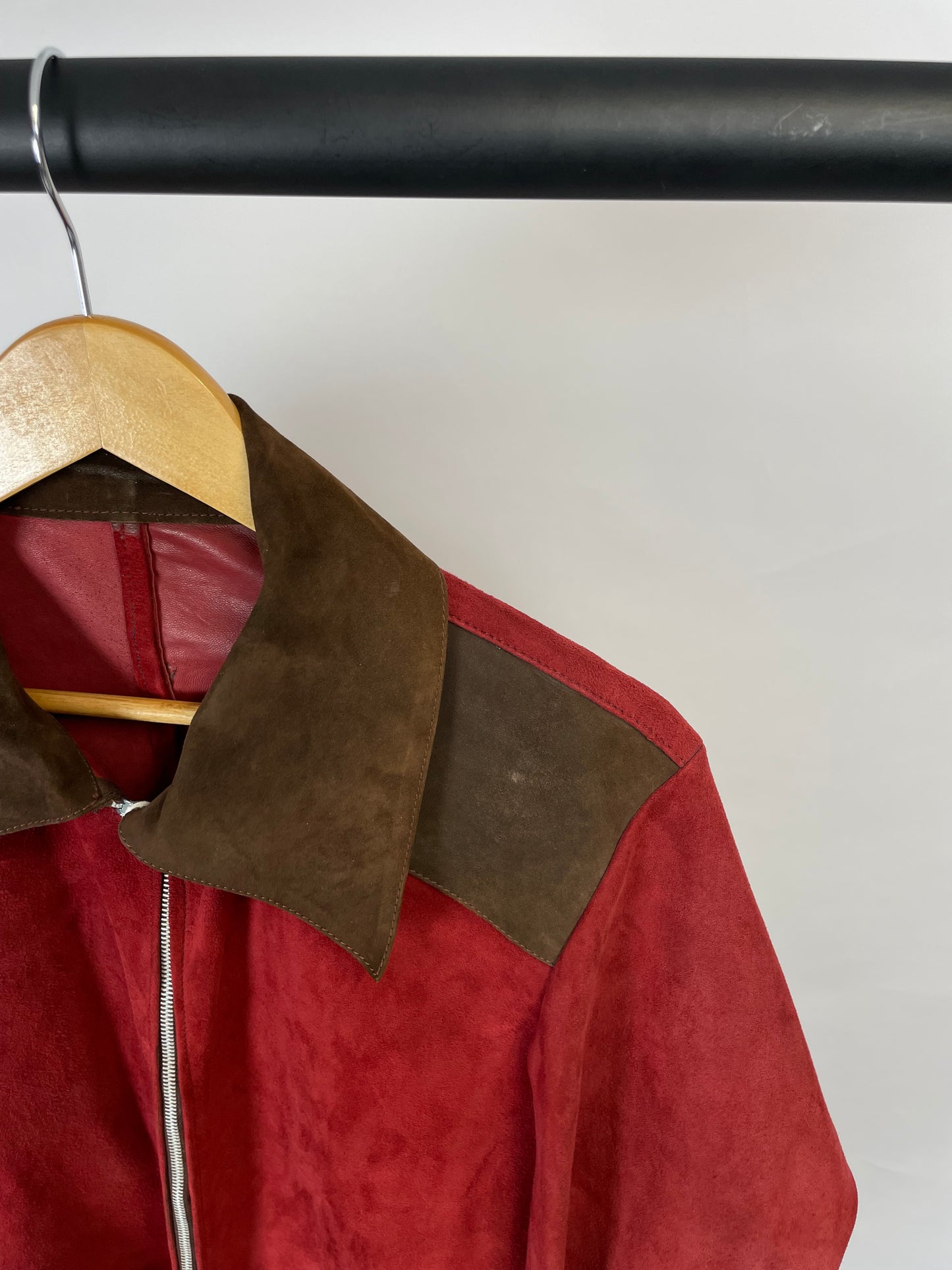 Vintage 70s Suede Contrast Colour Jacket