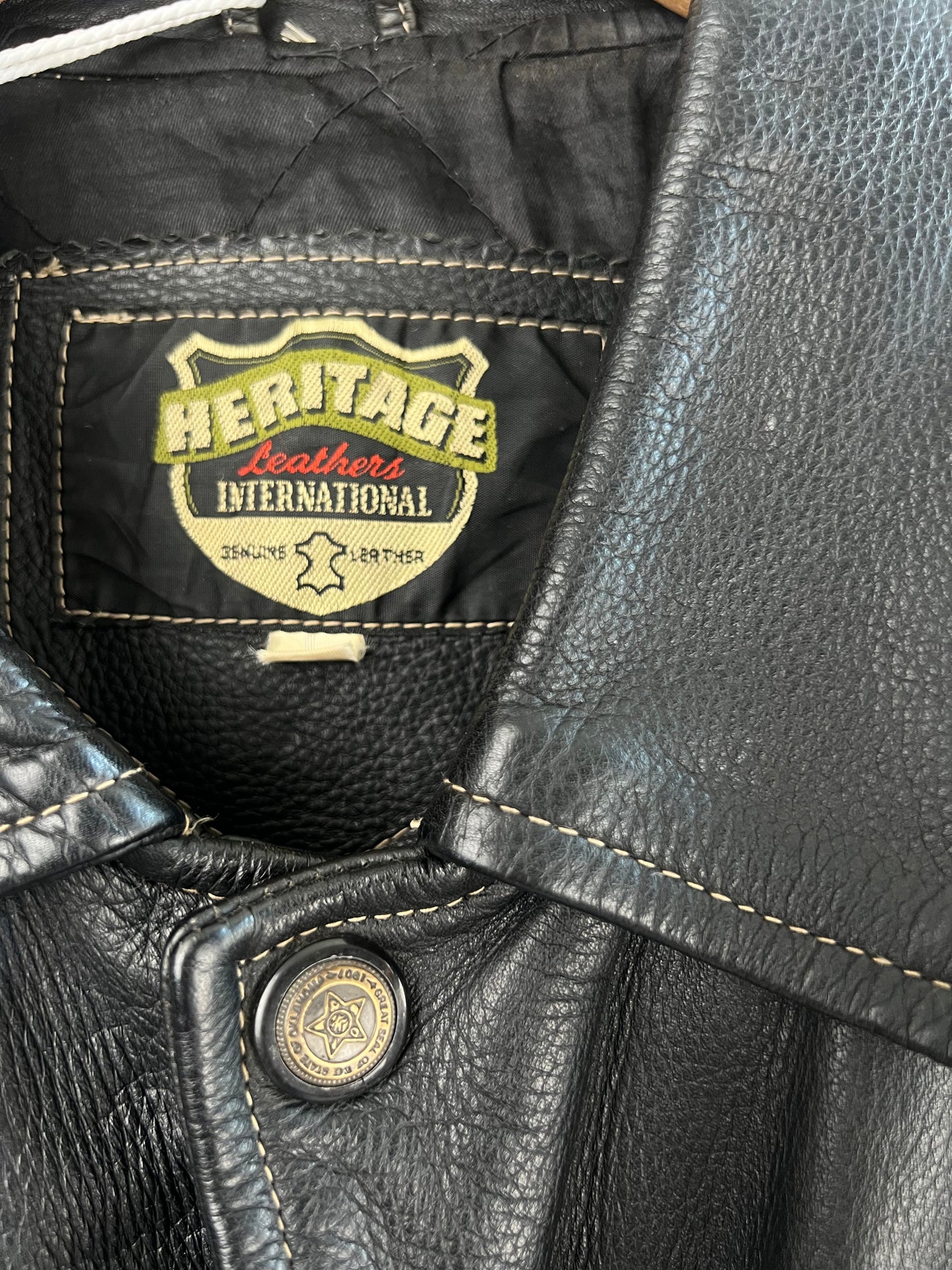 Vintage 90s Minnesota Leather Biker Jacket