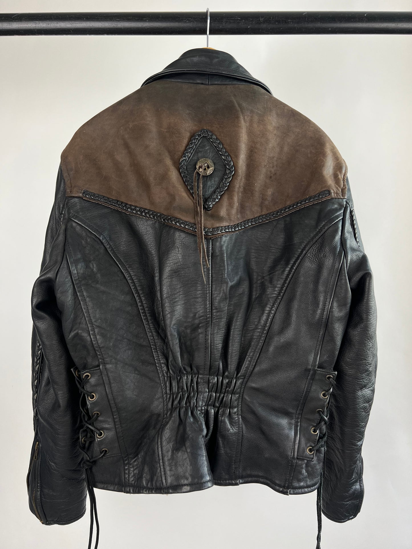 Vintage 90s Leather Tassel Jacket