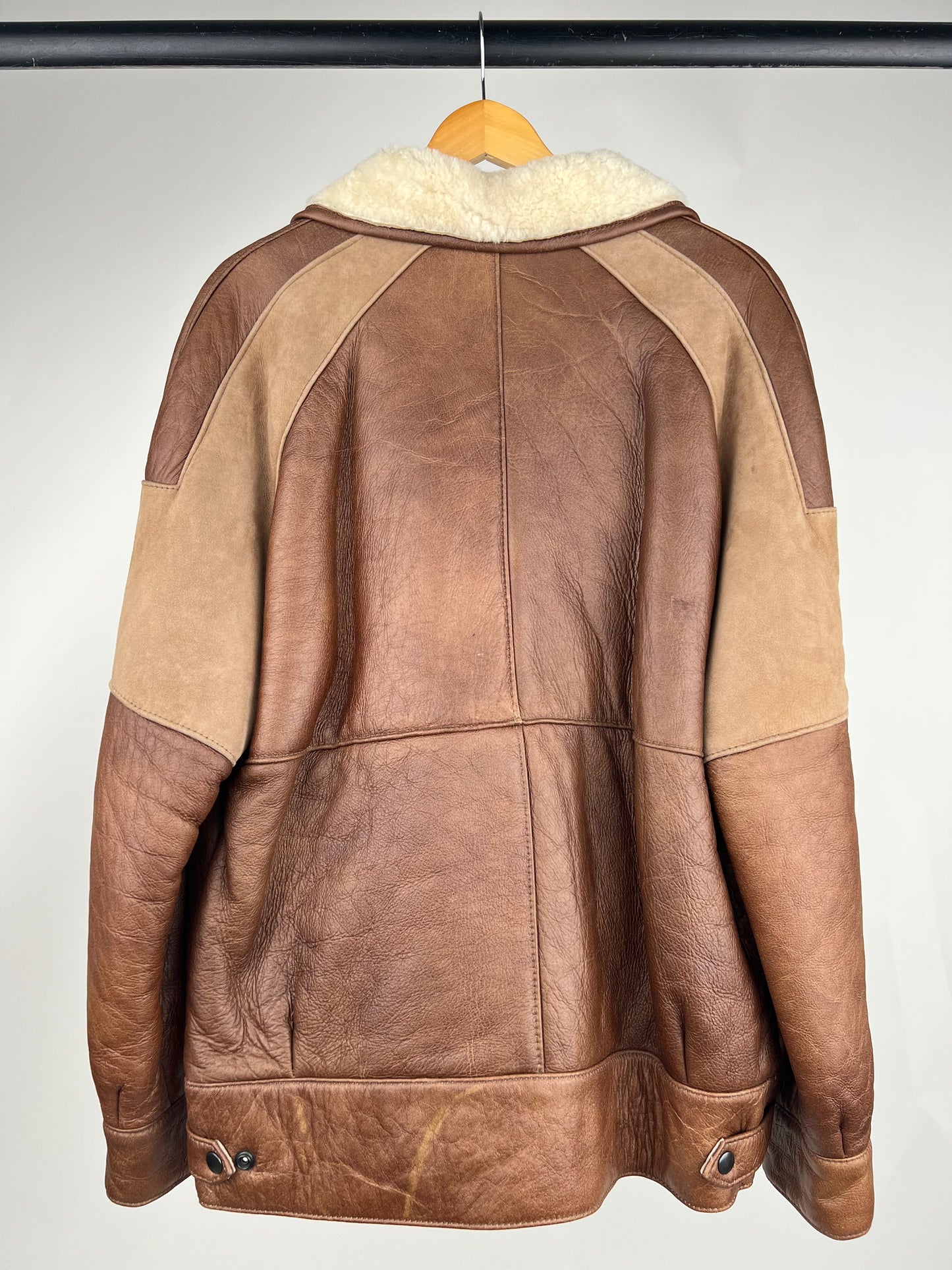 Vintage 80s Patchwork Aviator Pilot Jacket
