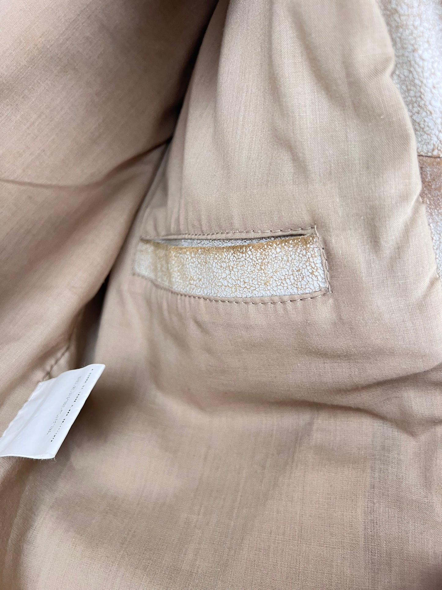 Vintage 90s Versace Gold Leather Jacket