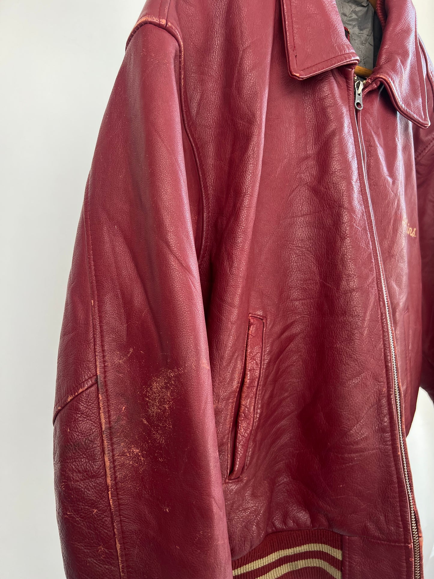 Redskins 90s Leather Baseball Jacket