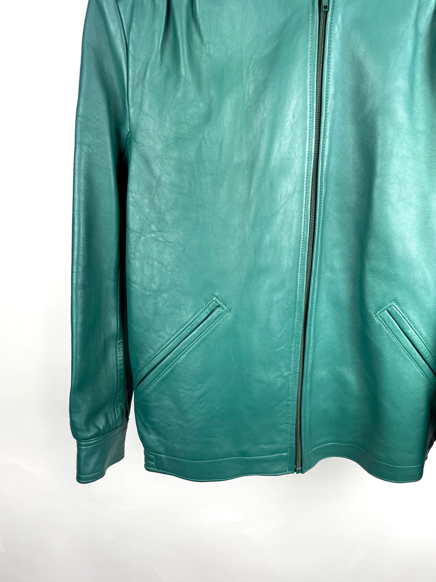 Vintage 90s The Tannery Shop Leather Biker Jacket