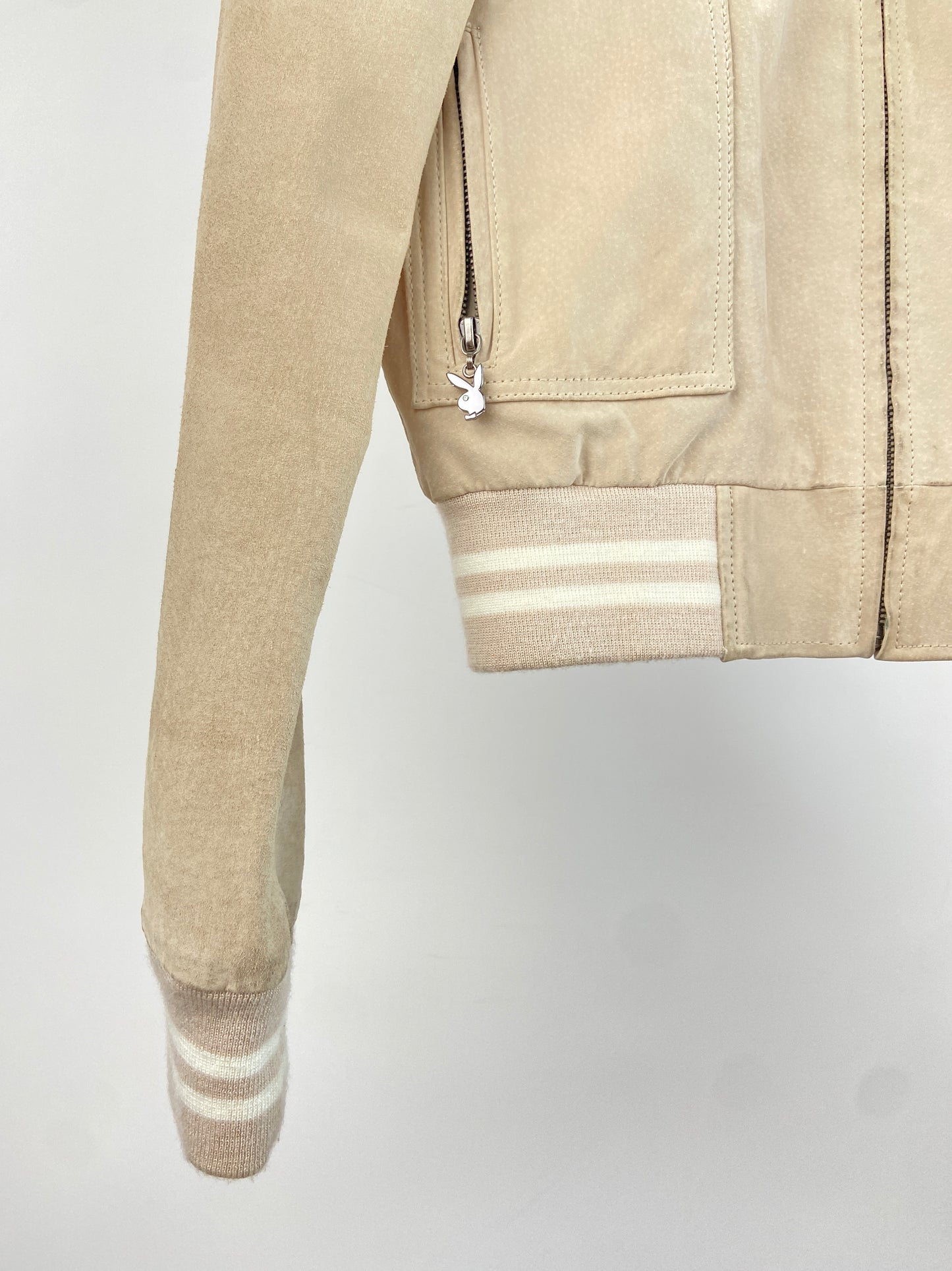 Playboy 90s Suede Bomber Jacket