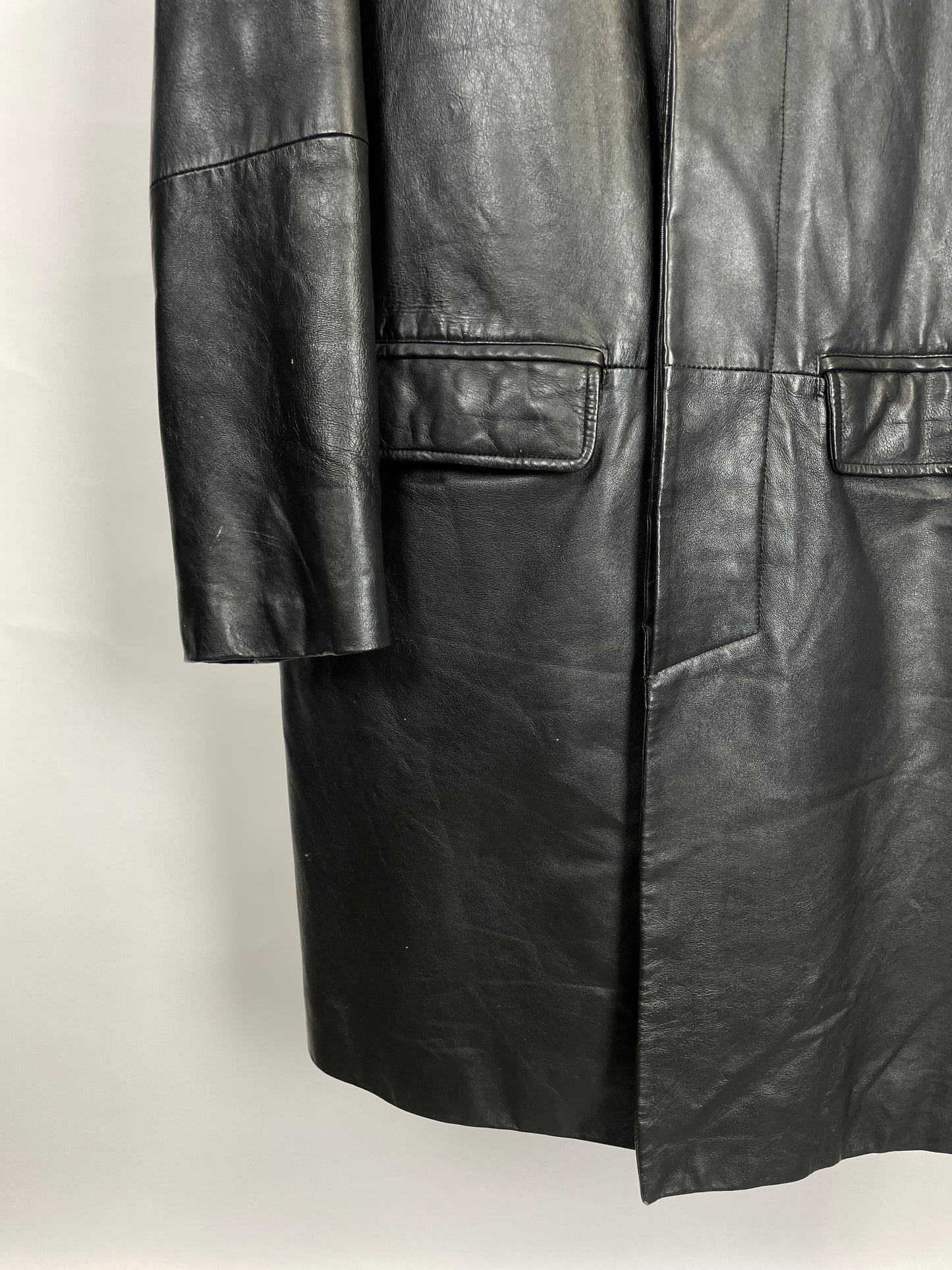 Vintage 90s Milan Long Leather Jacket
