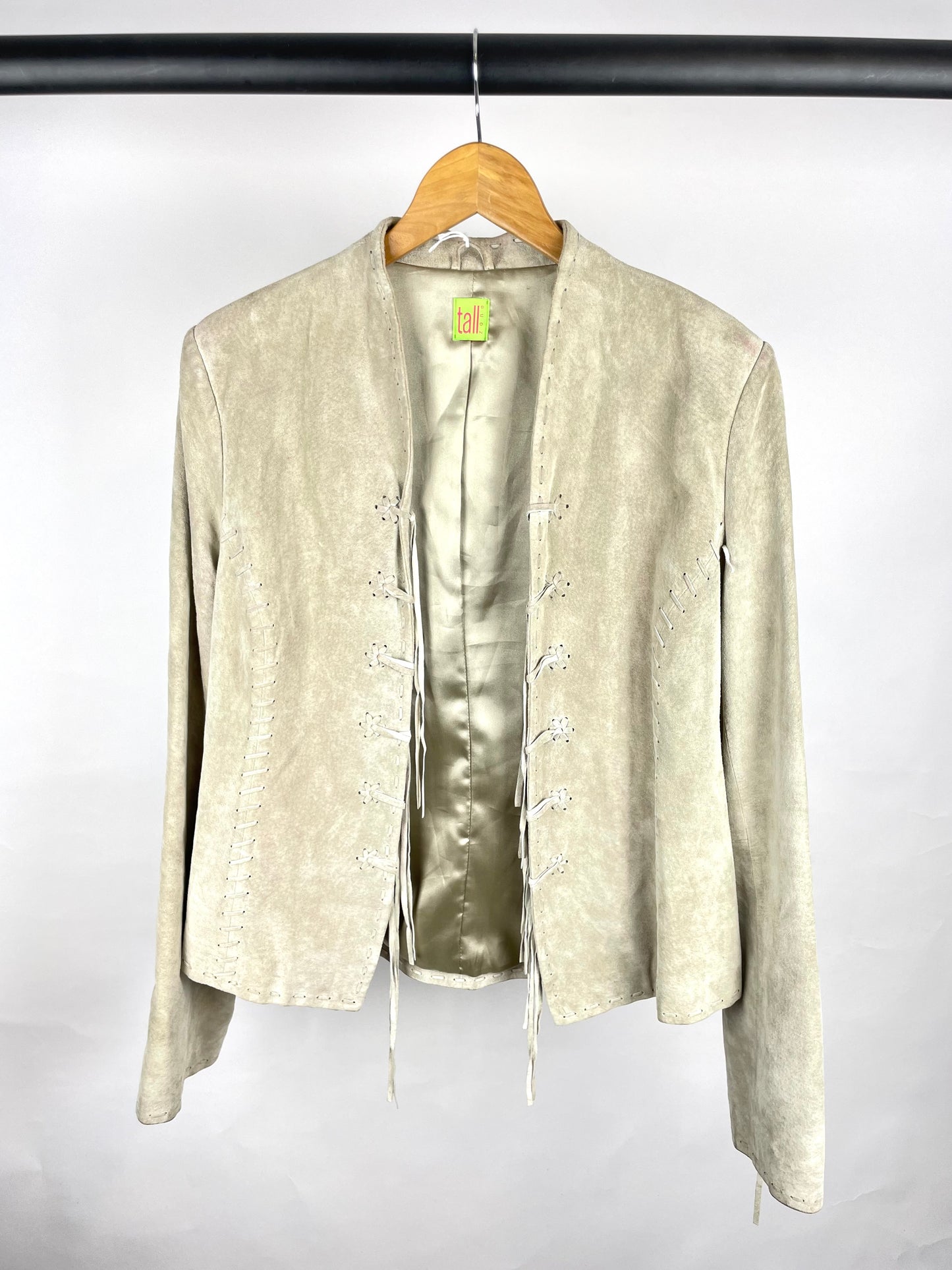 Vintage 90s tallZone Suede Tassel Jacket