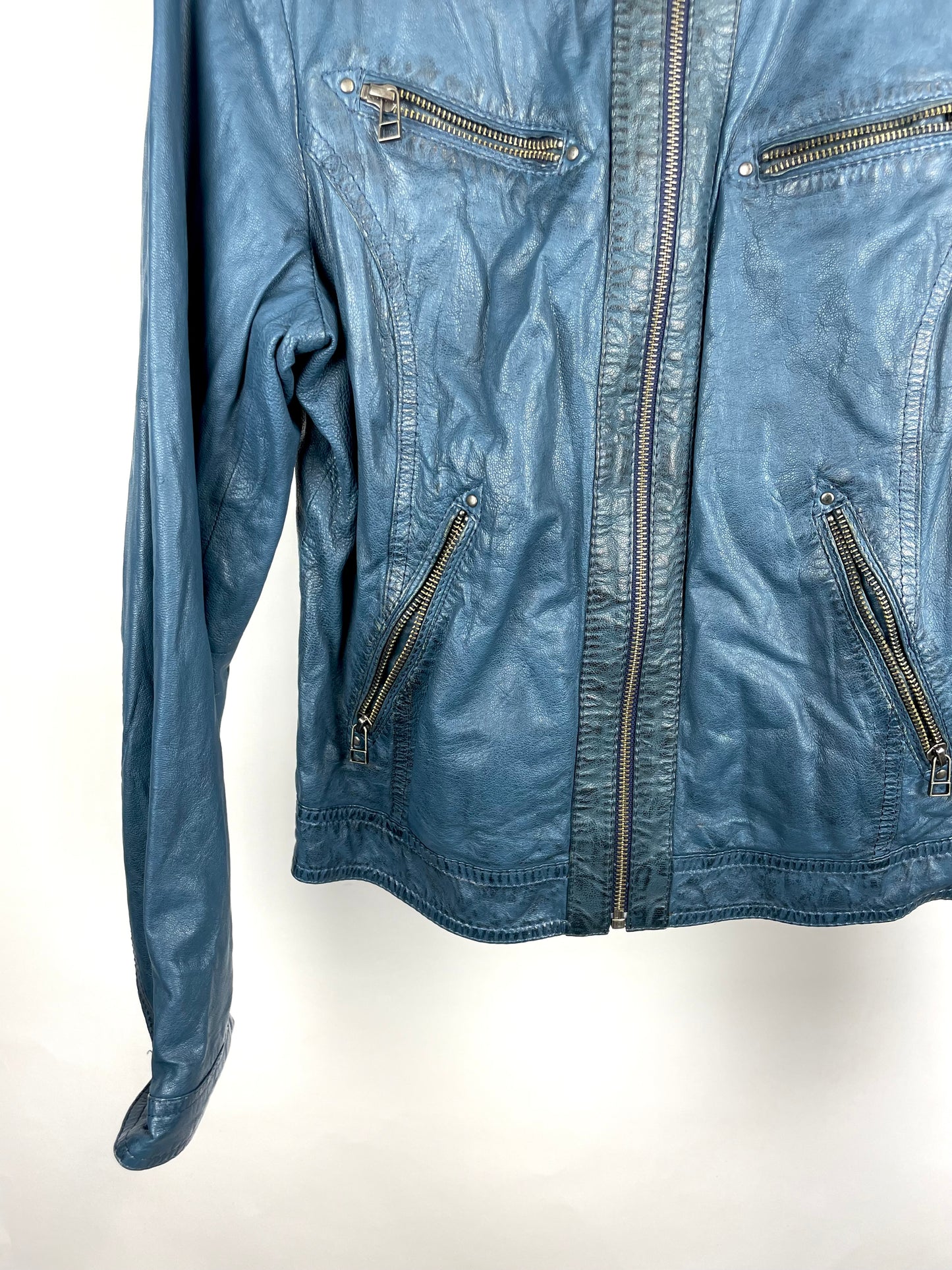 Vintage 90s tiddy wade Leather Jacket