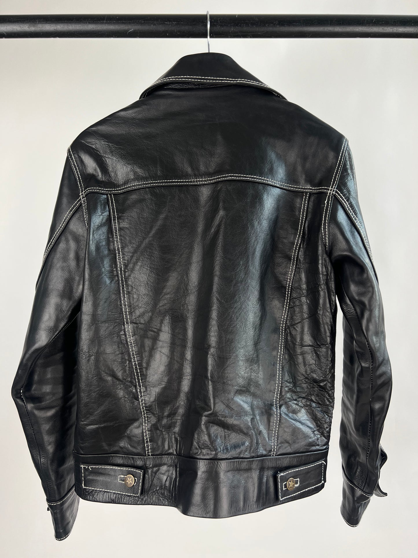 Vintage 90s Leather Trucker Jacket