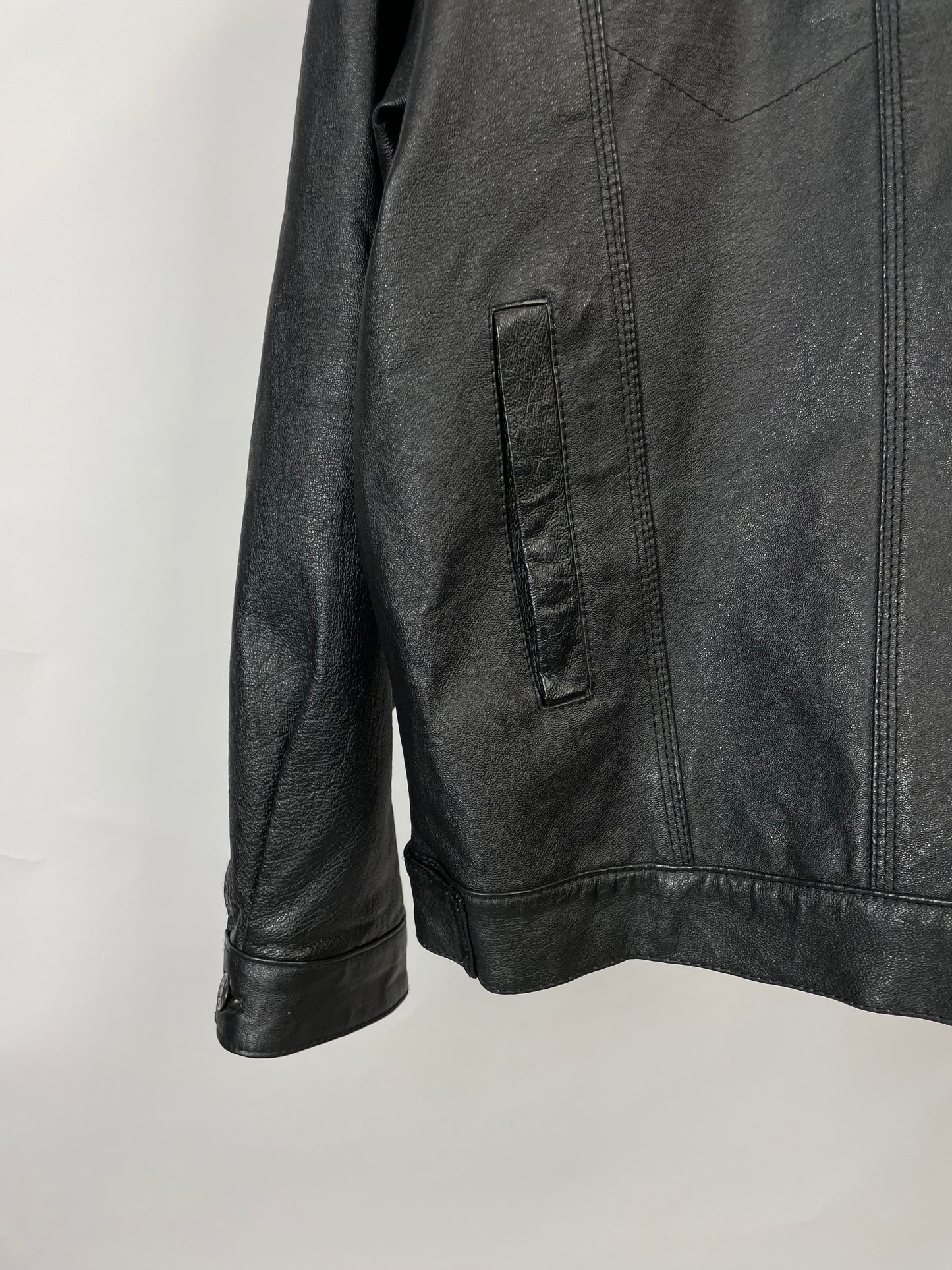 Vintage Paragon 90s Black Leather Jacket