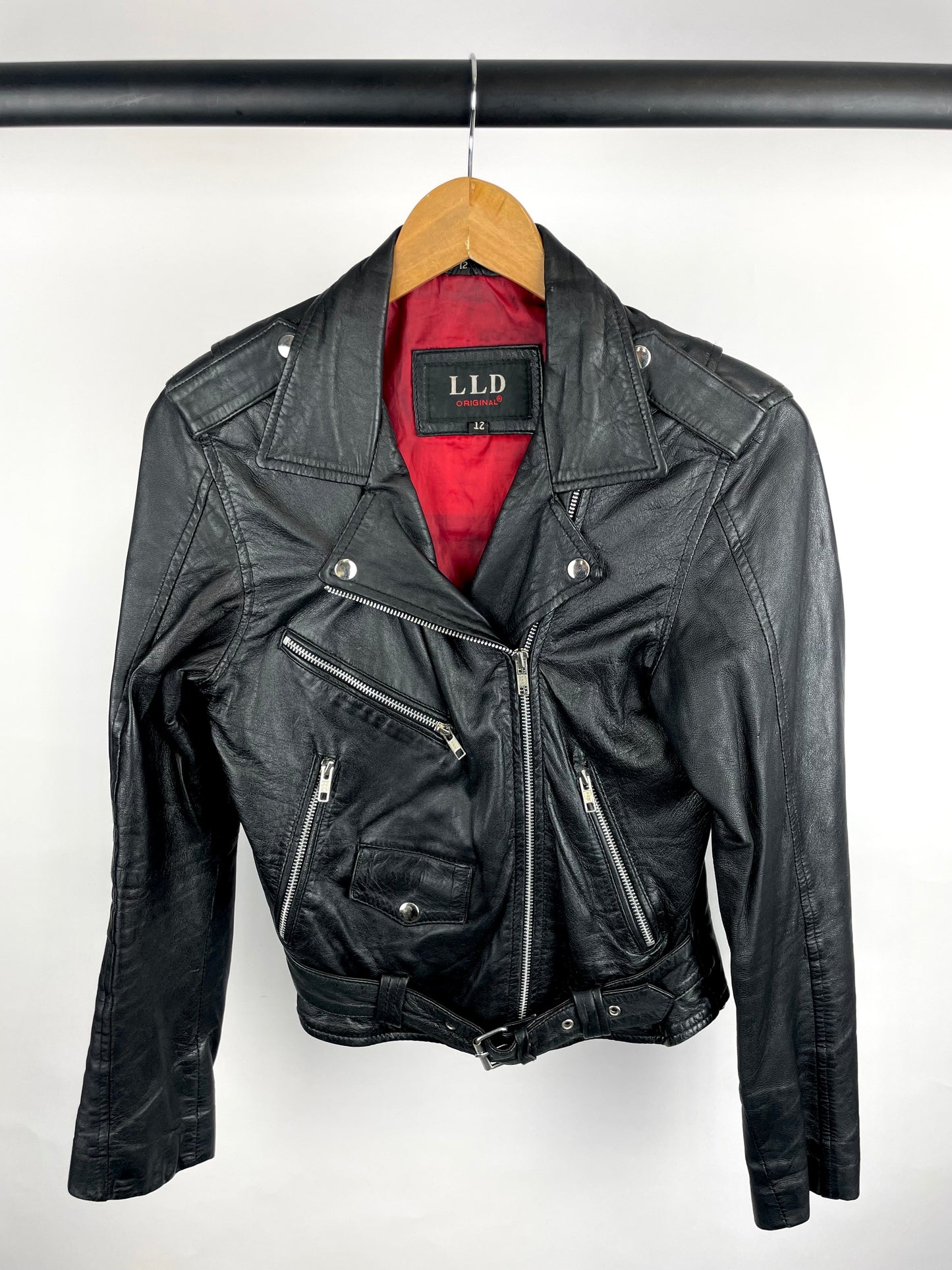 Vintage 90s LLD Leather Biker Jacket