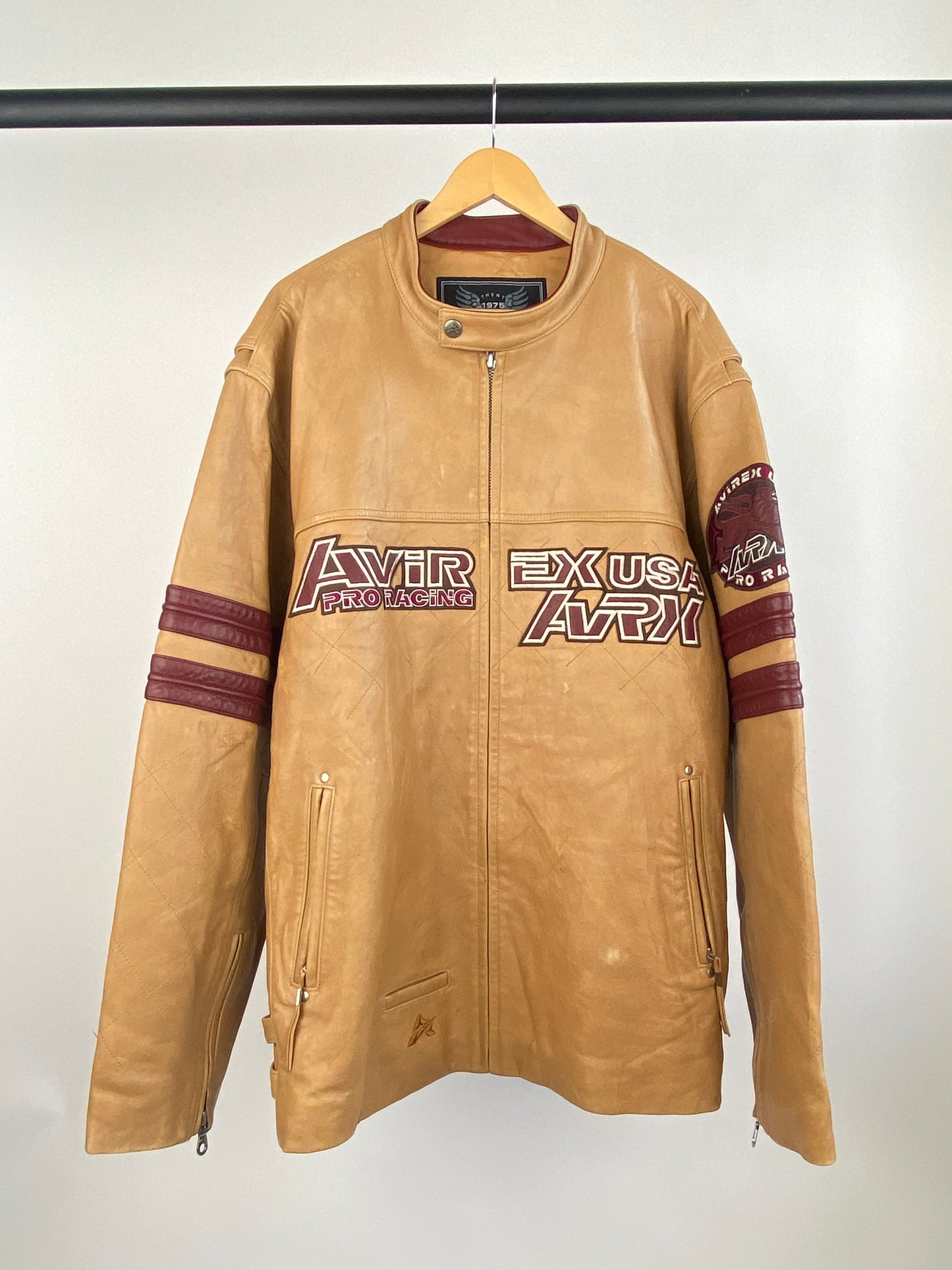 Vintage Avirex 90s Leather Bomber Jacket