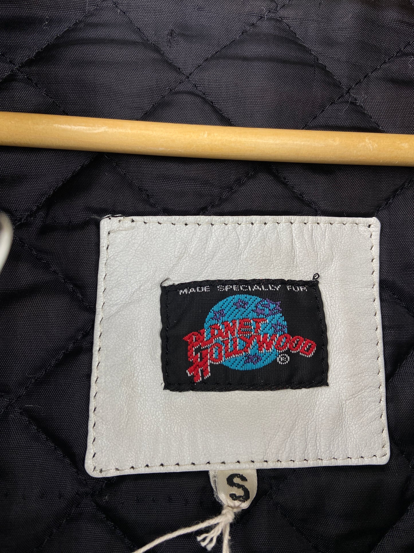 Vintage 90s Planet Hollywood Buenos Aires Leather Bomber Jacket