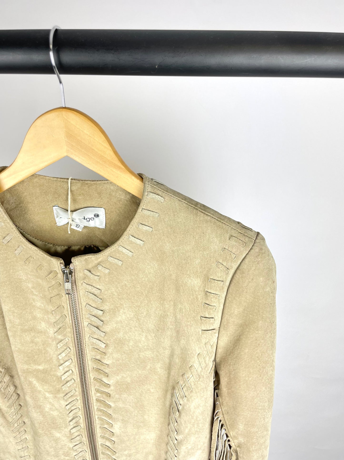Vintage 90s Outer Edge Suede Tassel Jacket