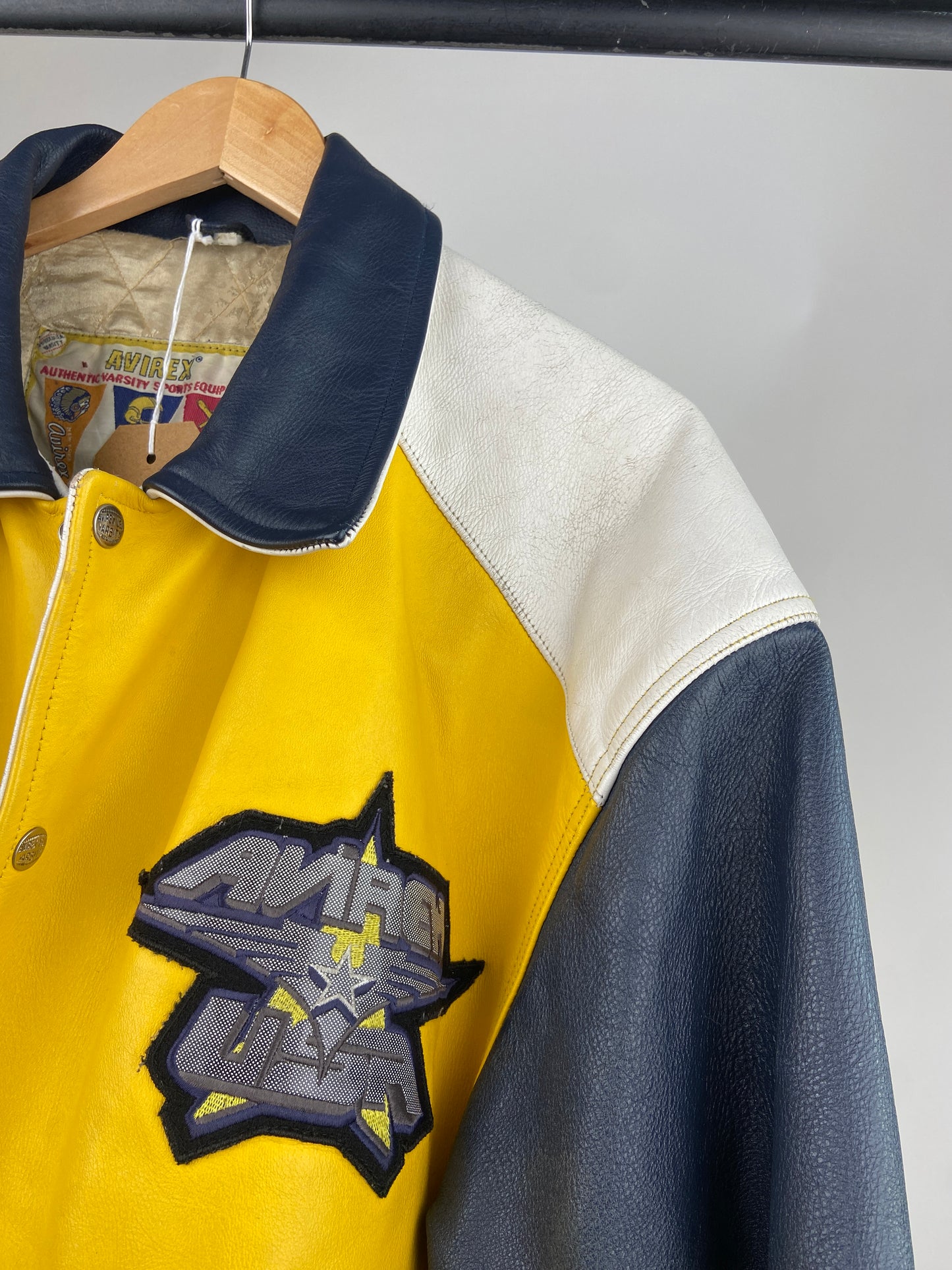 Vintage Avirex 90s Leather Bomber Jacket