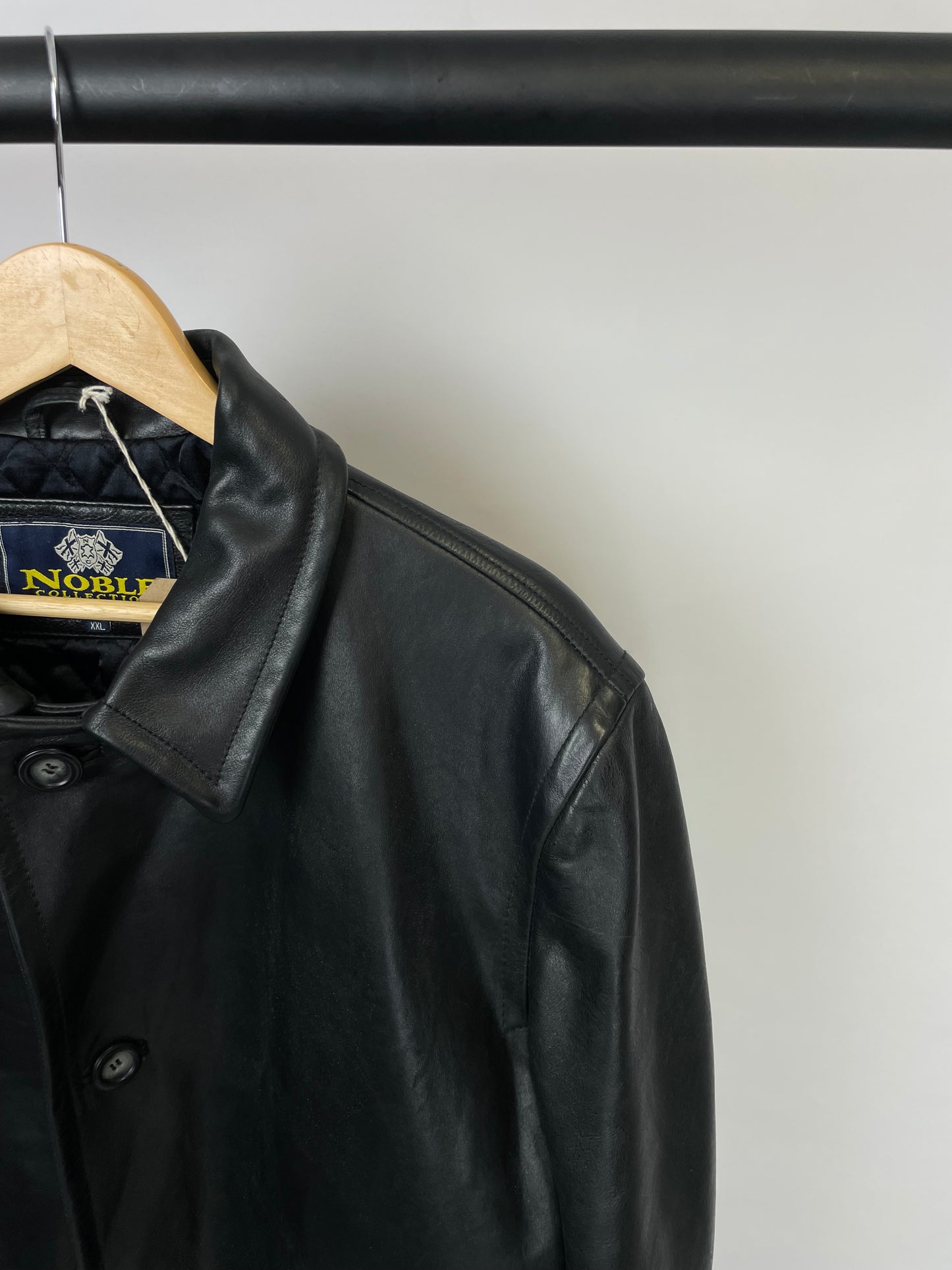 Vintage 90s Noble Long Trench Leather Jacket