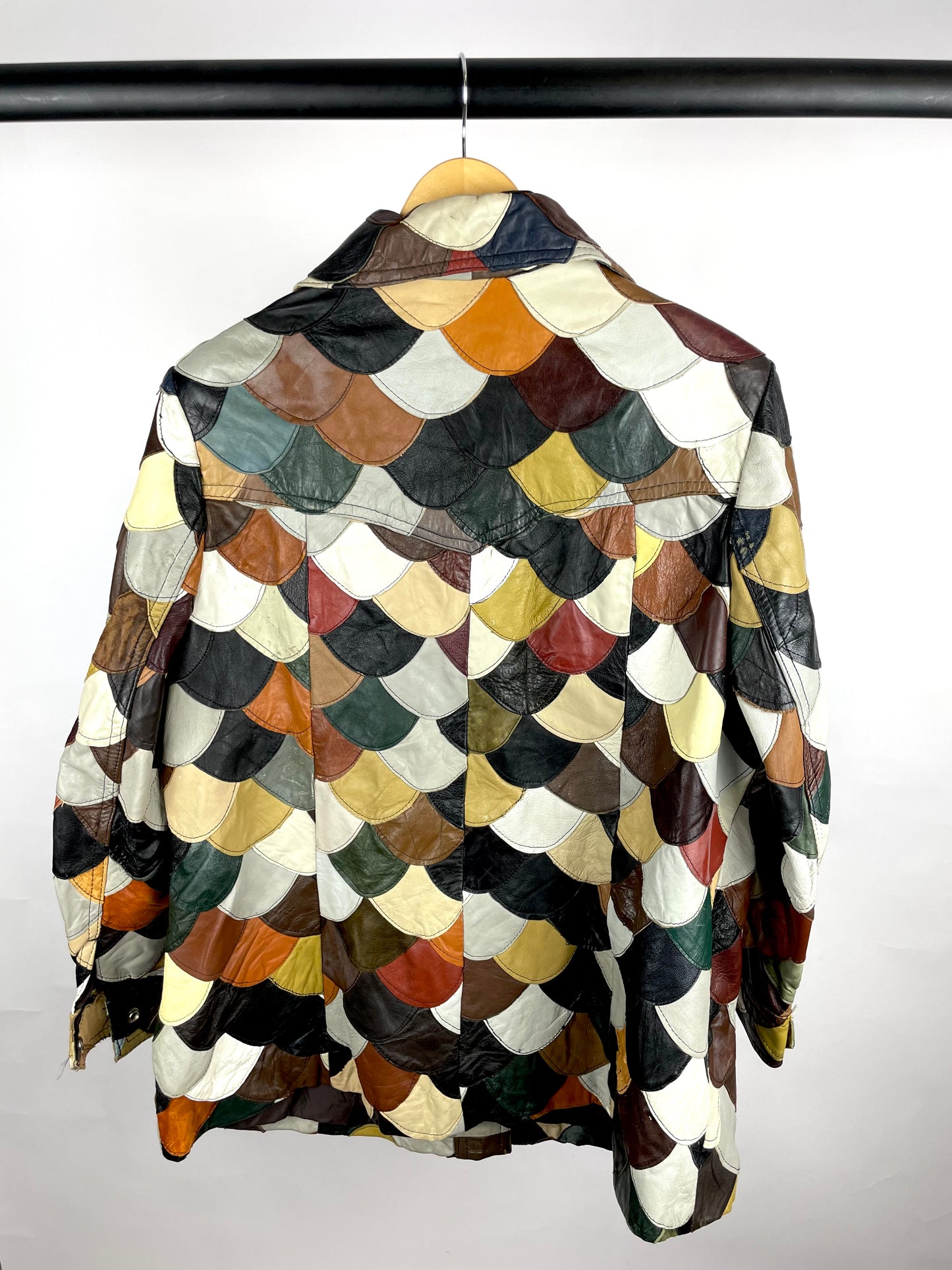 Vintage 70s Genuine Leather Patchwork Leather Jacket