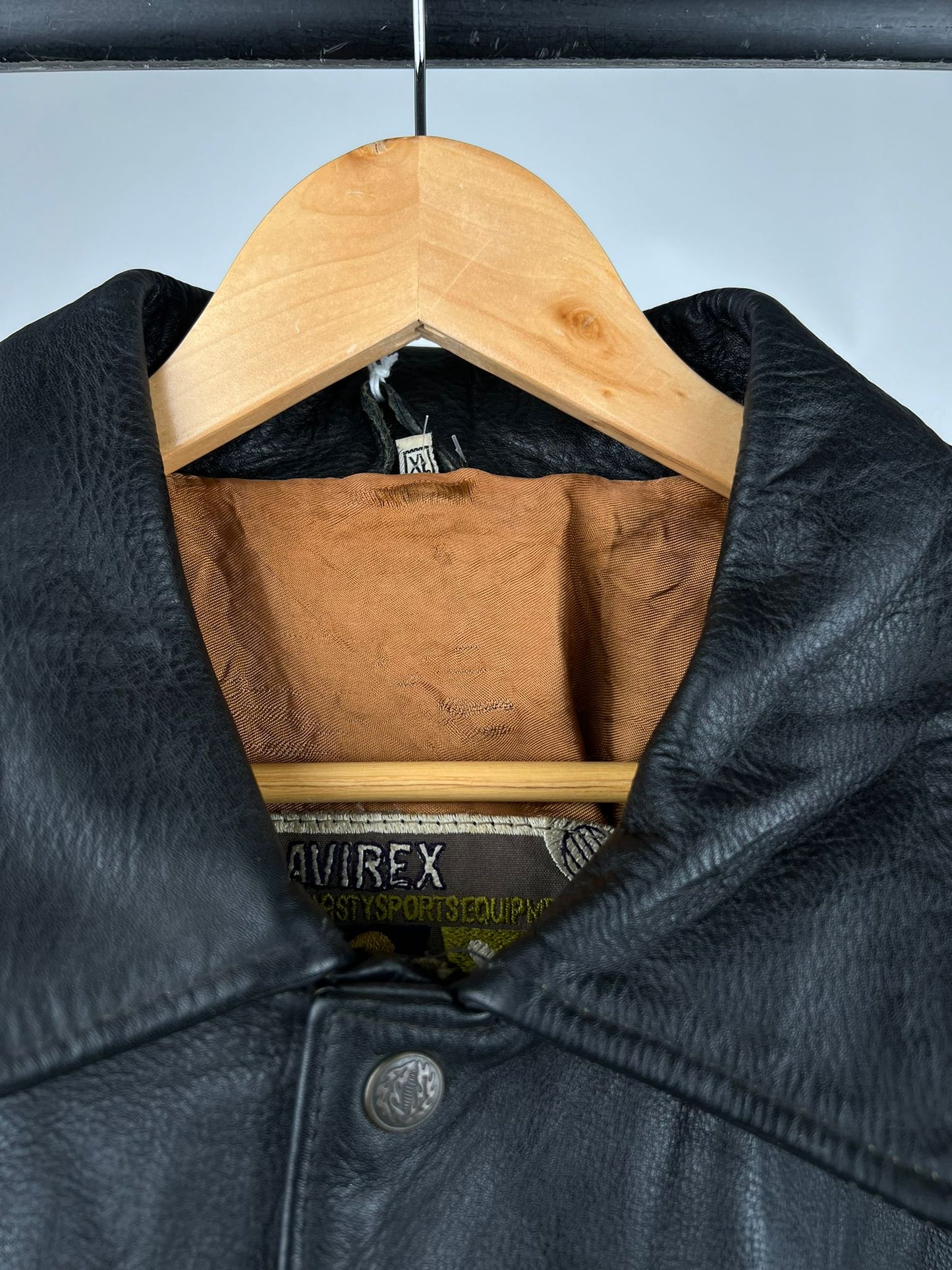 Vintage Avirex 90s Leather Bomber Jacket