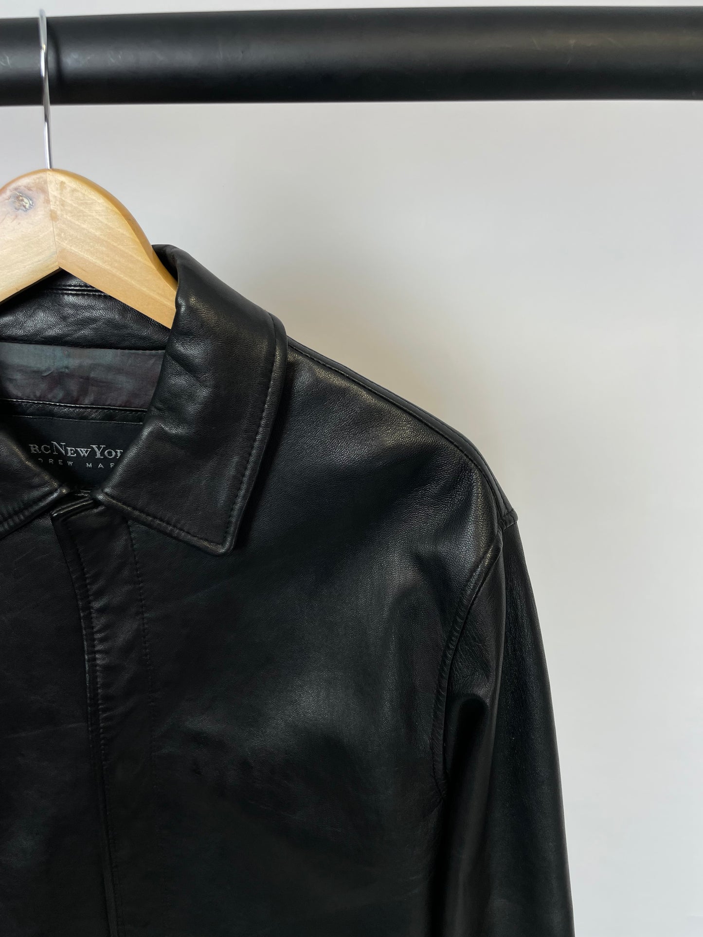 Vintage 90s Andrew Marc New York Long Leather Jacket