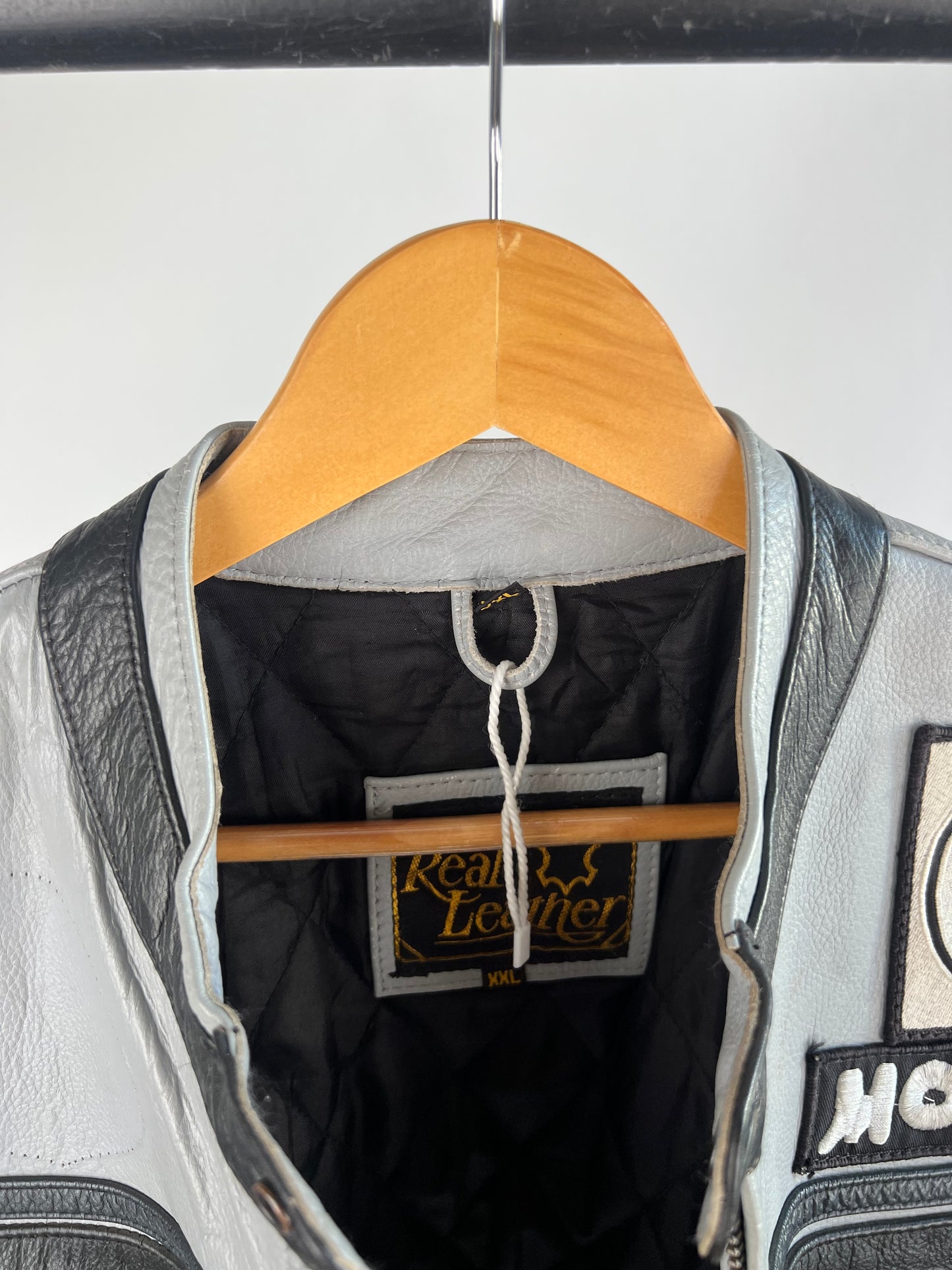 Hugo Boss Branded 90s Leather Motorbike Jacket