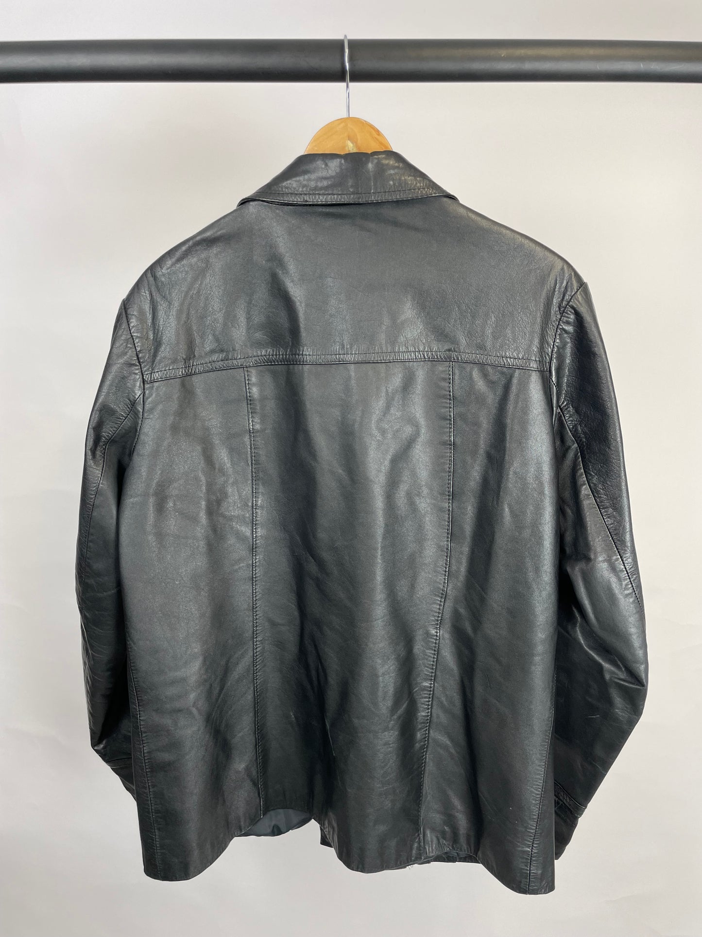 Vintage 80s ECHTLEER Black Leather Jacket