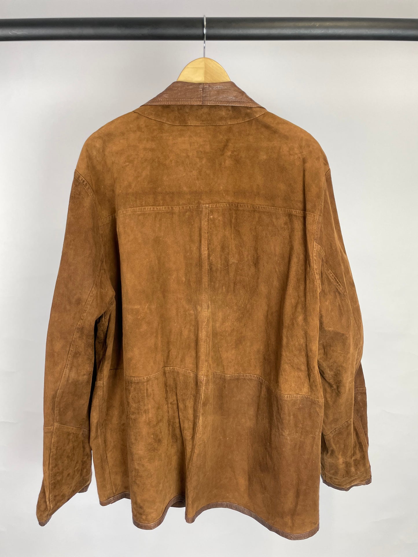 Reversible 90s Long Leather/Suede Jacket