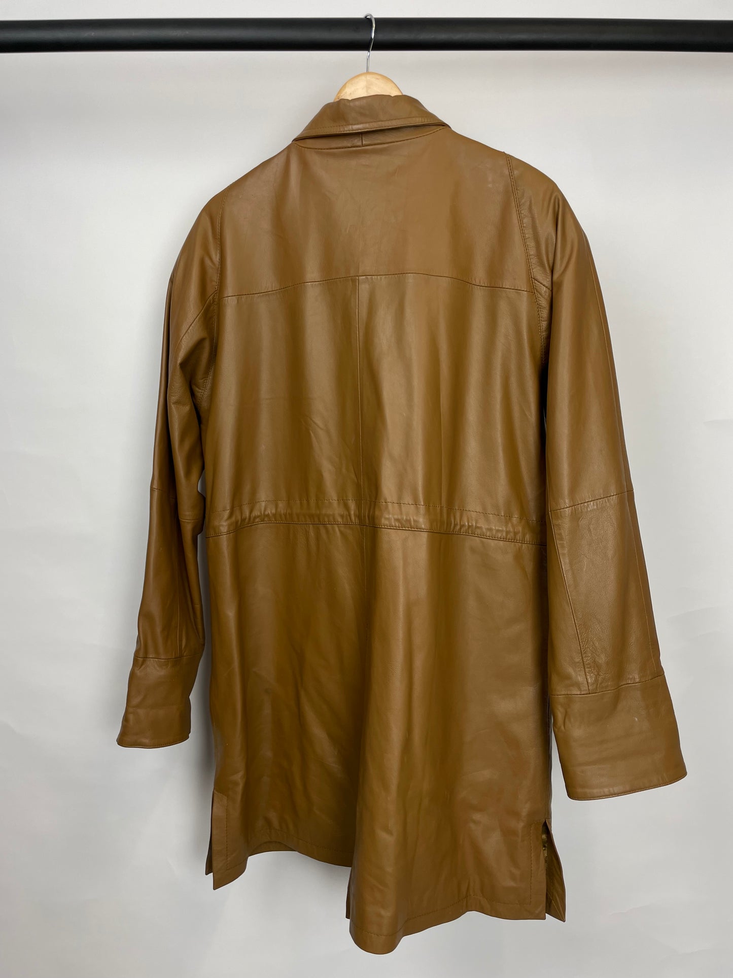 Vintage 90s Julia’s Roma Long Leather Jacket