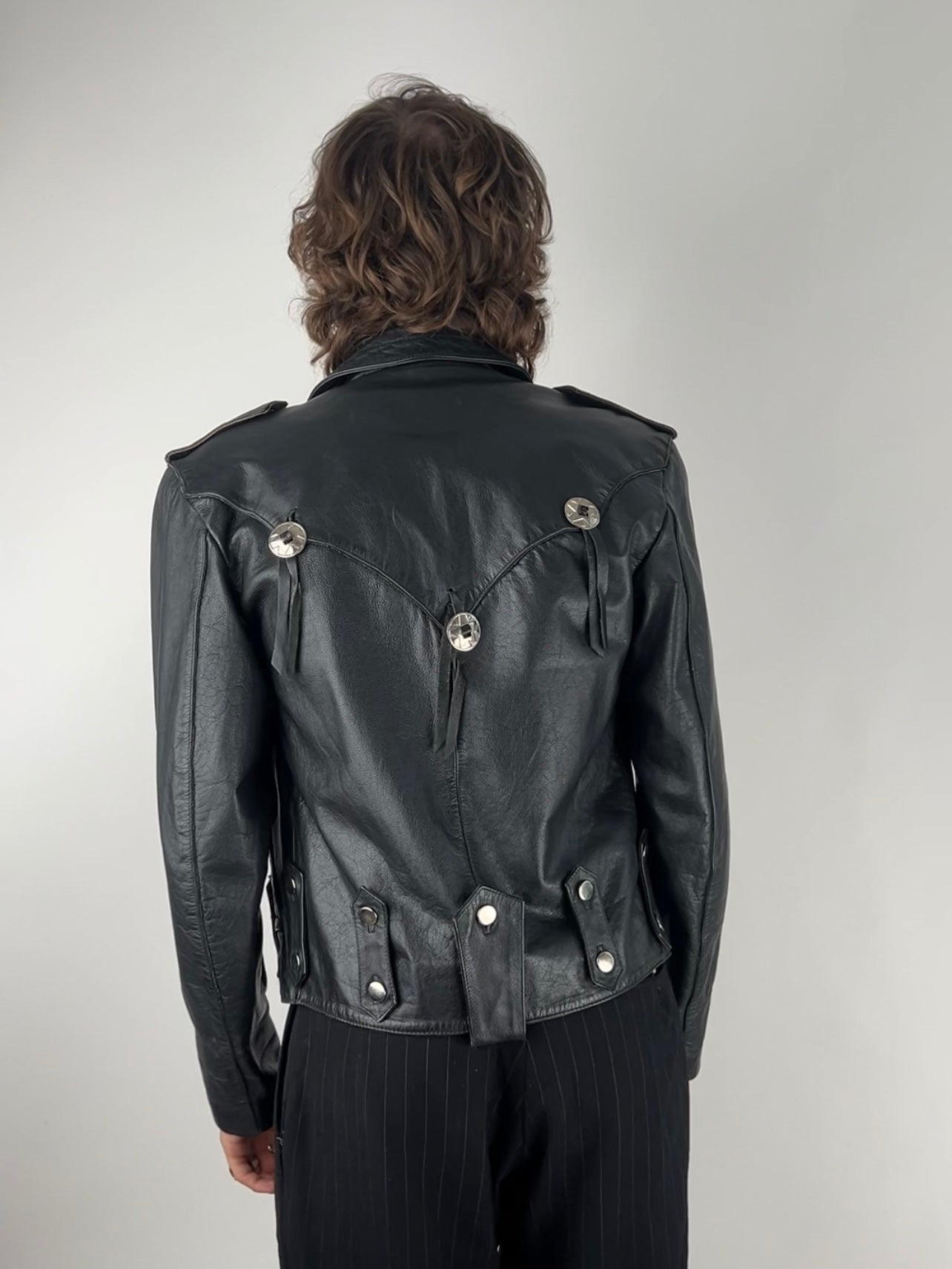 Vintage 90s Tassel Leather Jacket