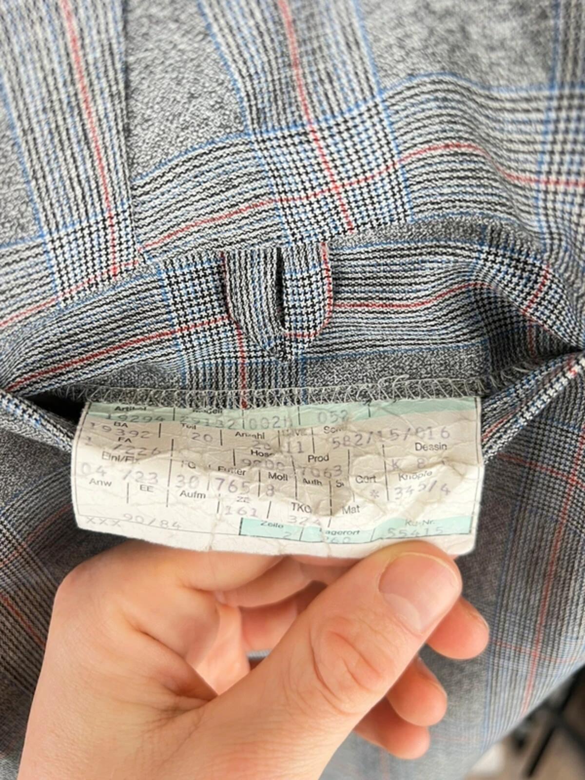 Vintage 80s Tweed Checked Mod Suit