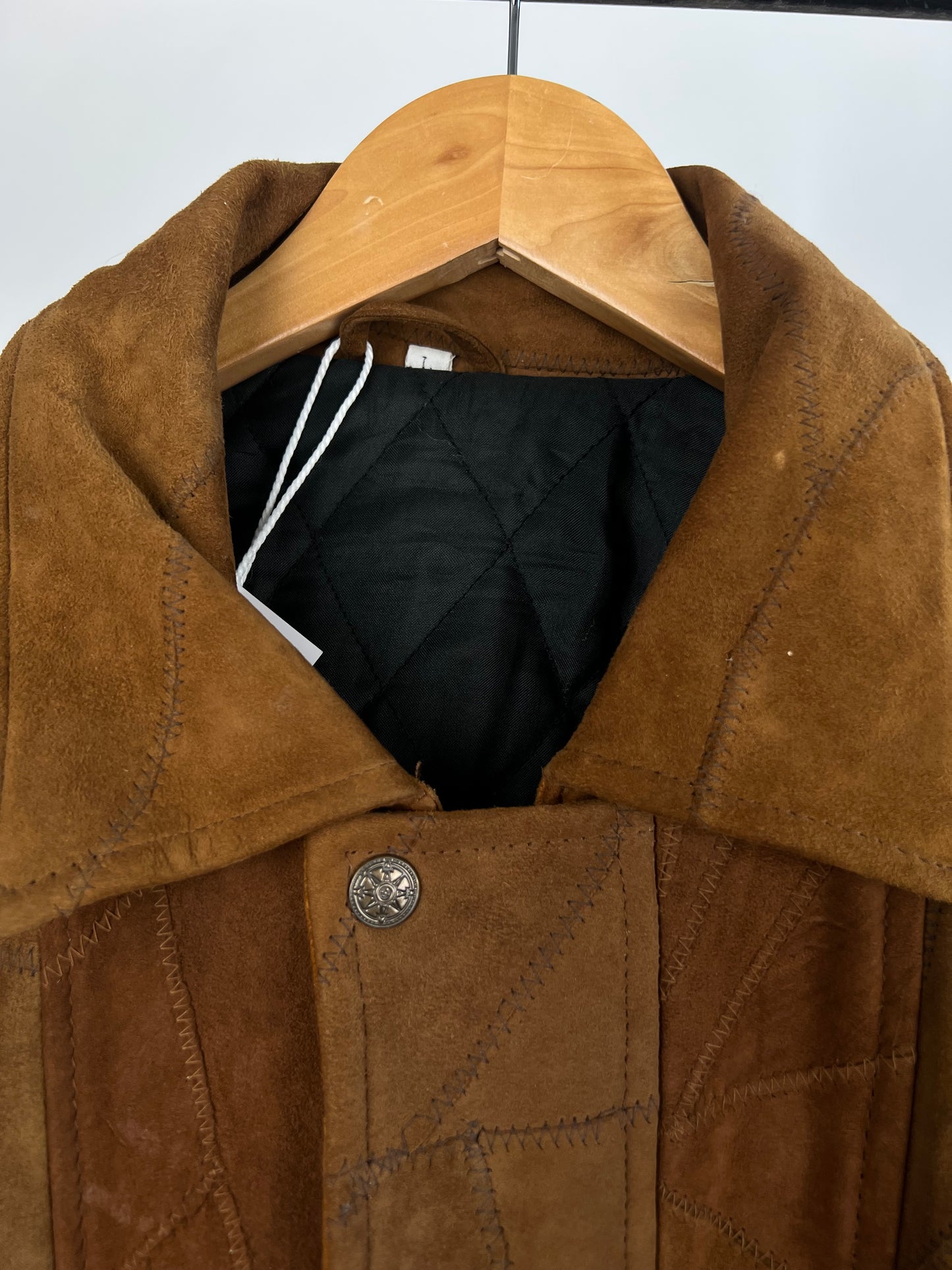 Patchwork 90s Suede Bomber Jacket